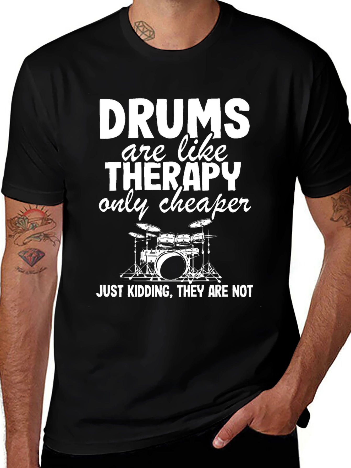 Variant 27 of Funny Drummer T-Shirt - Therapy Alternative