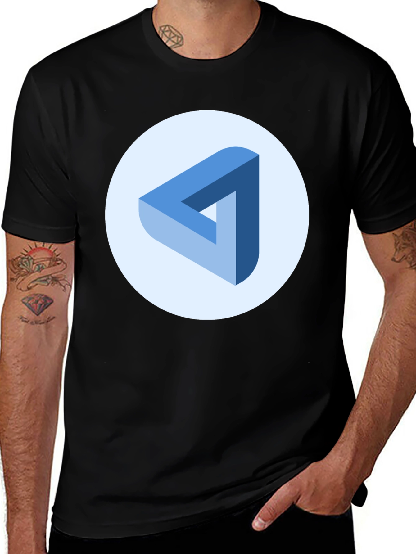 Variant 14 of Impossible Triangle Tee - Modern Art Shirt