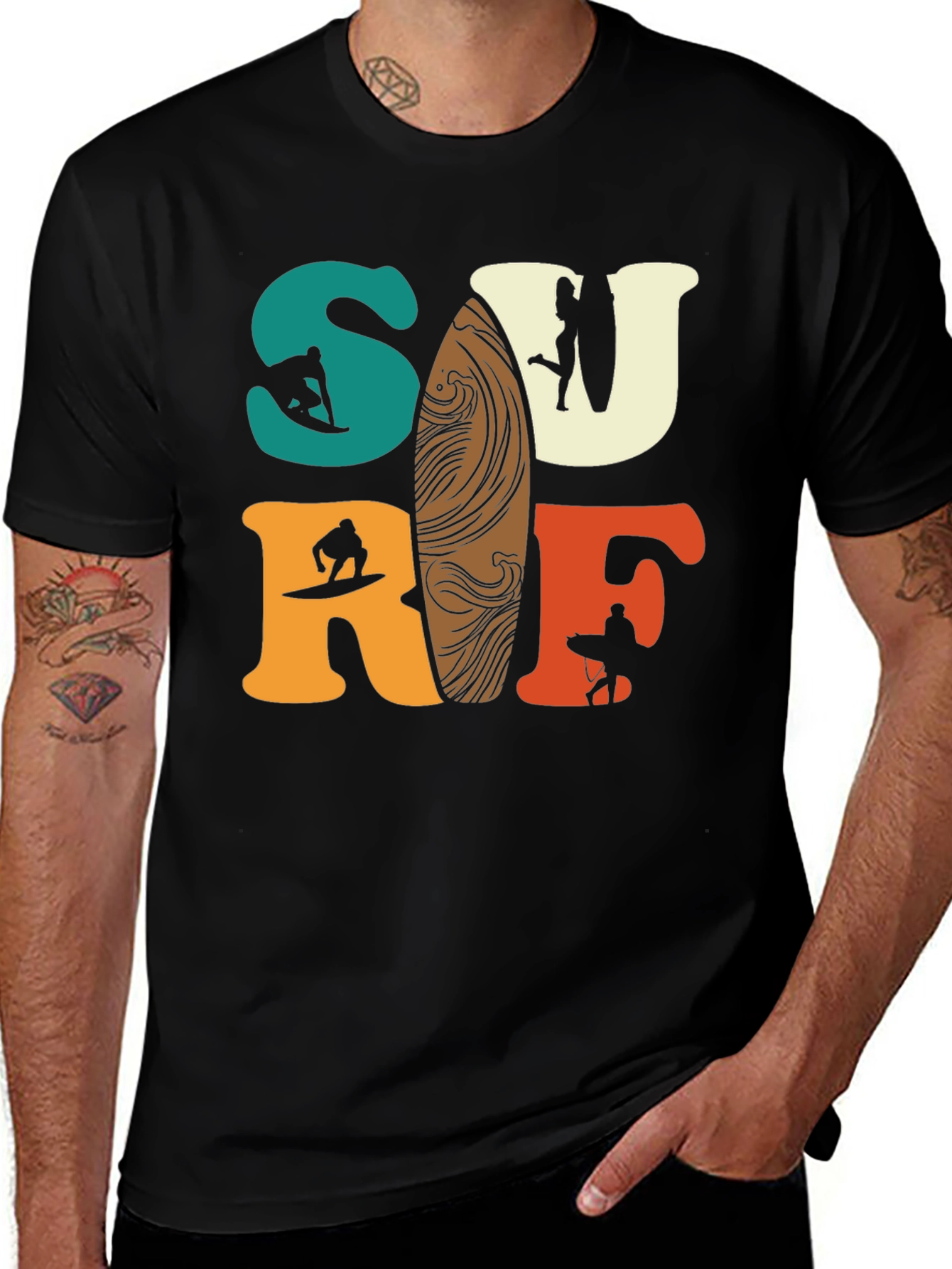 Variant 23 of Surf T-Shirt - Retro Style Graphic Tee
