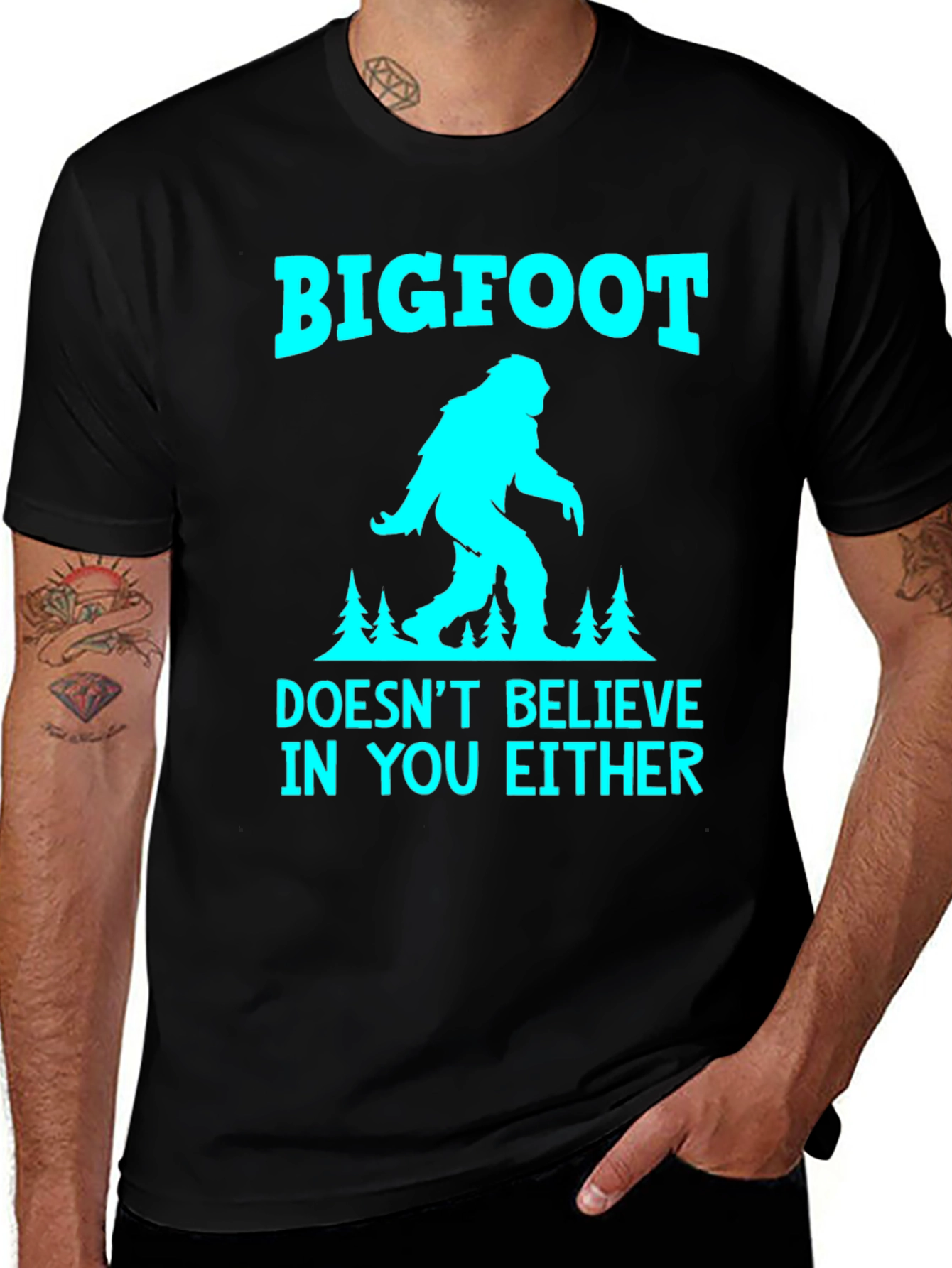 Bigfoot Believer Tee - Novelty Graphic T-Shirt