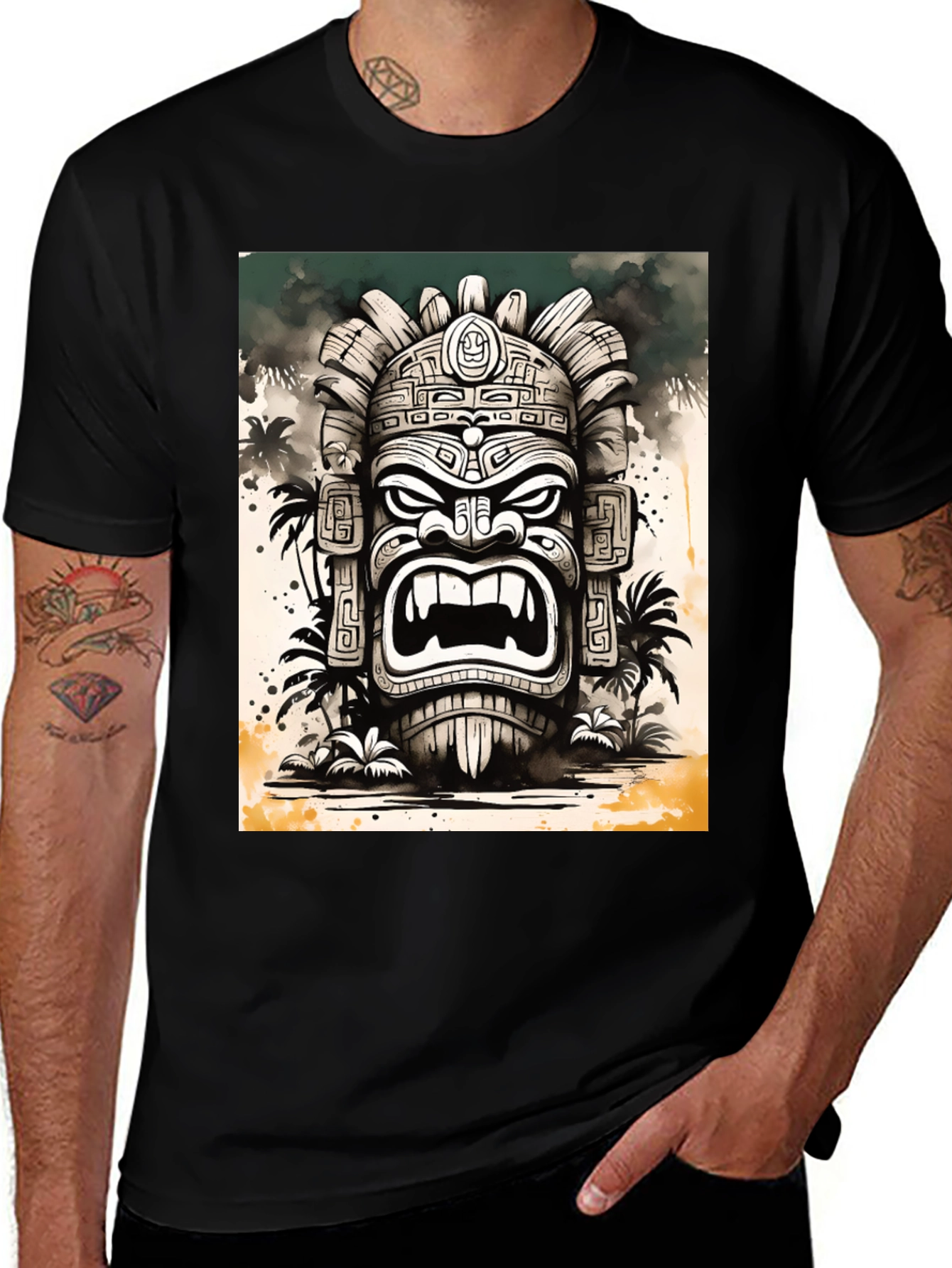 Tiki God Graphic Tee - Island Style