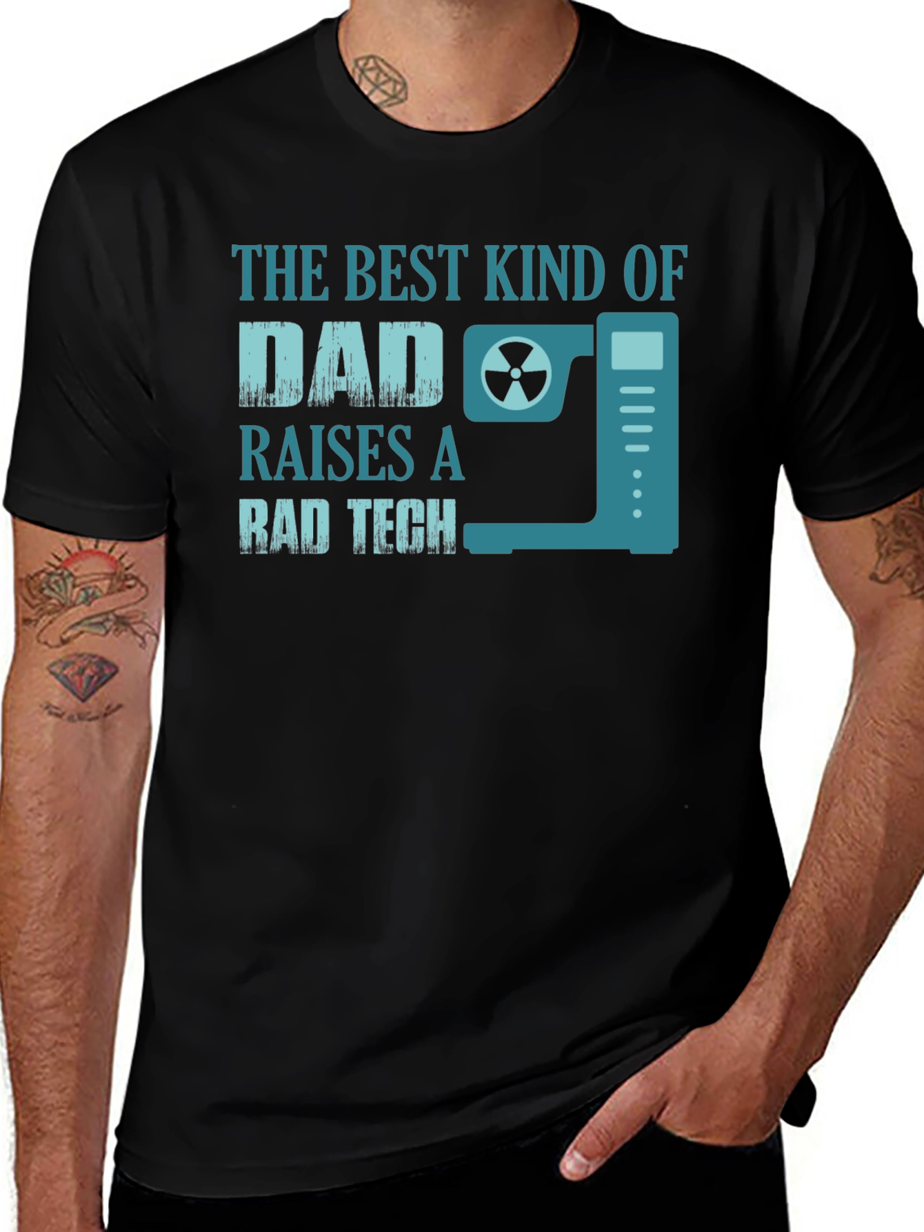 Variant 18 of Best Dad Raises a Rad Tech T-Shirt