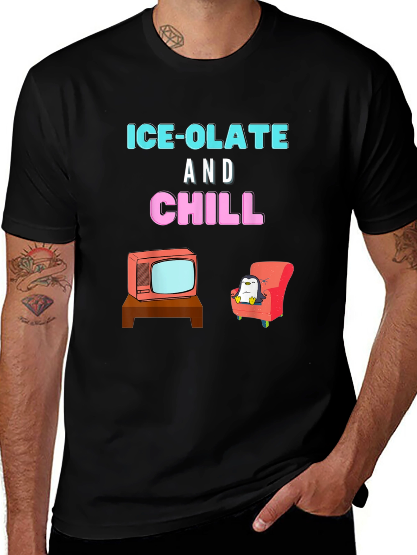 Variant 27 of Ice-Olate and Chill Black T-Shirt