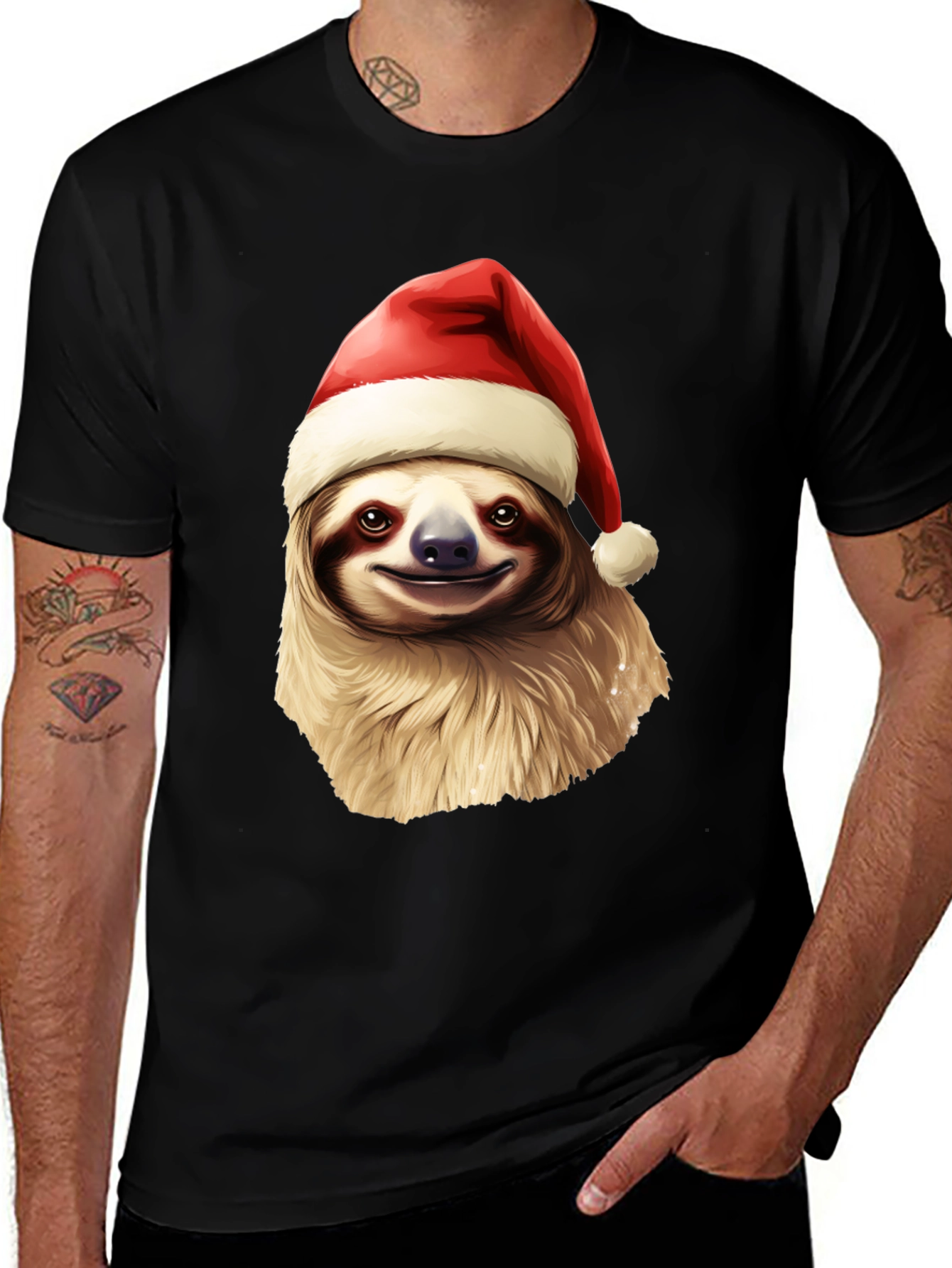 Variant 16 of Festive Sloth Christmas T-Shirt - Holiday Cheer