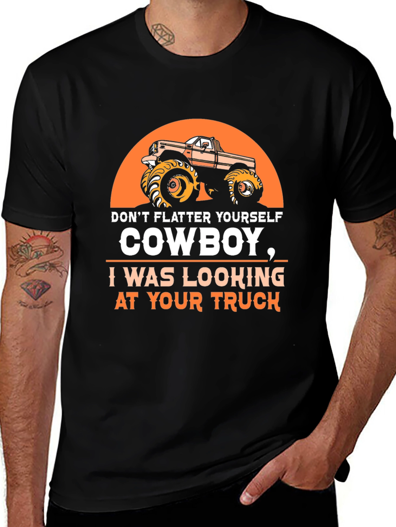 Variant 17 of Funny Cowboy Truck Graphic T-Shirt