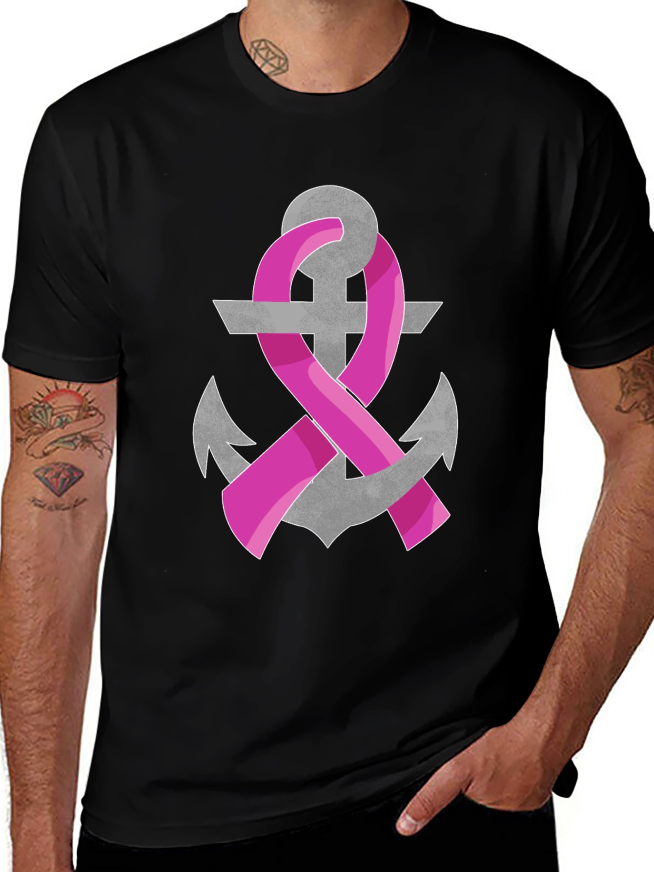 Variant 20 of Anchor Breast Cancer Awareness T-Shirt
