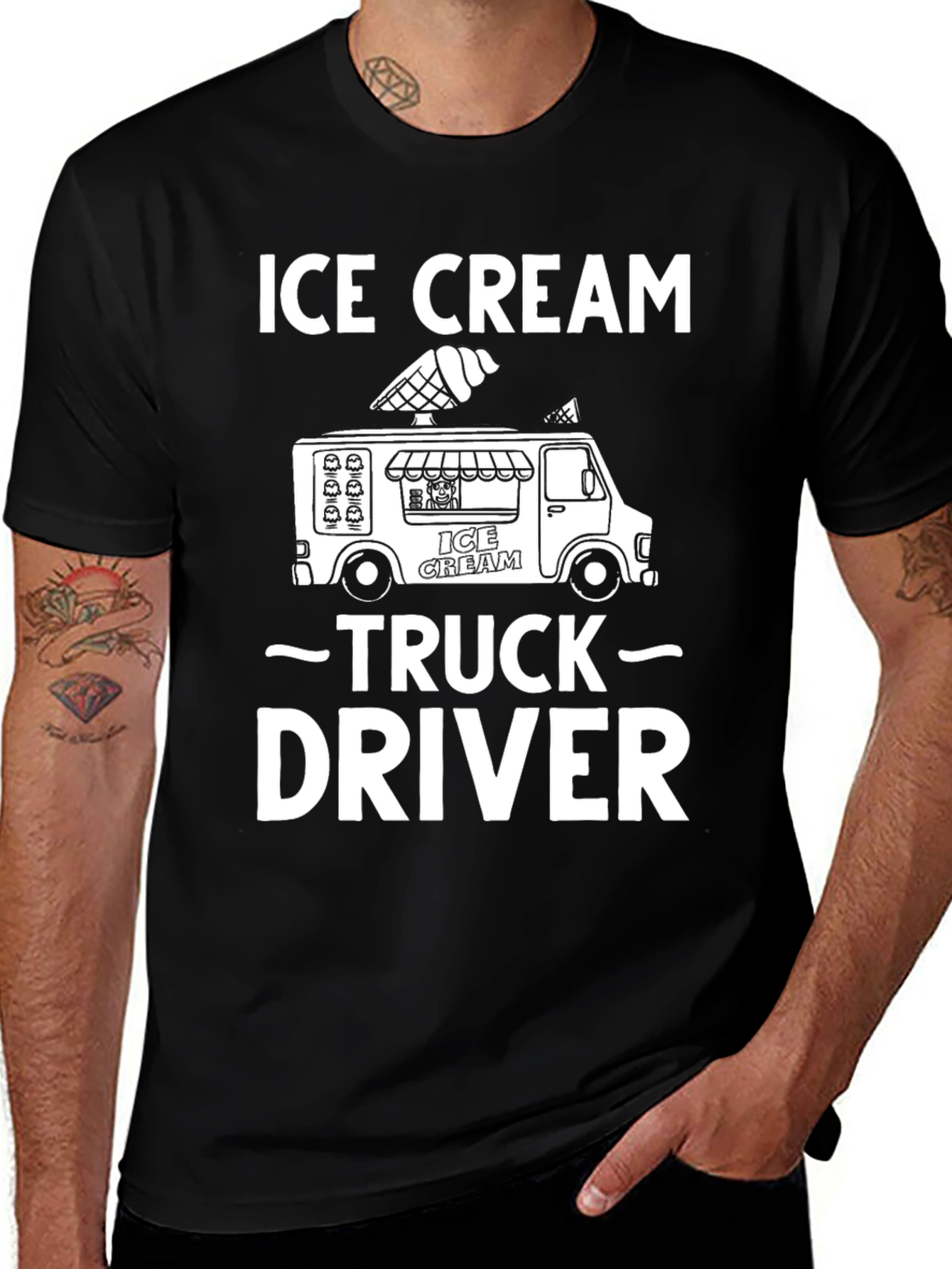 Variant 23 of Ice Cream Truck Driver T-Shirt - Novelty Graphic Tee
