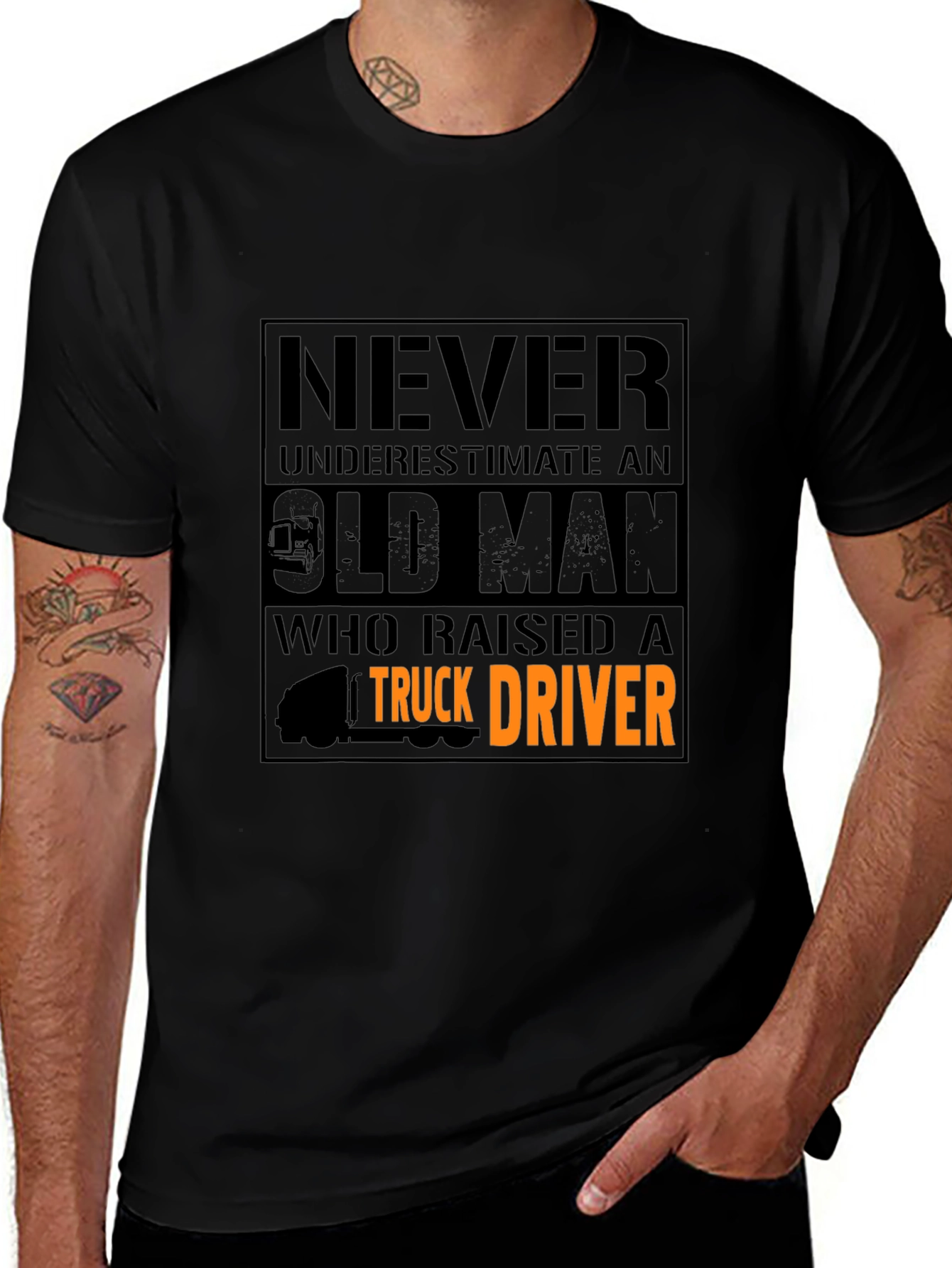 Variant 21 of Never Underestimate T-Shirt - Truck Driver Dad