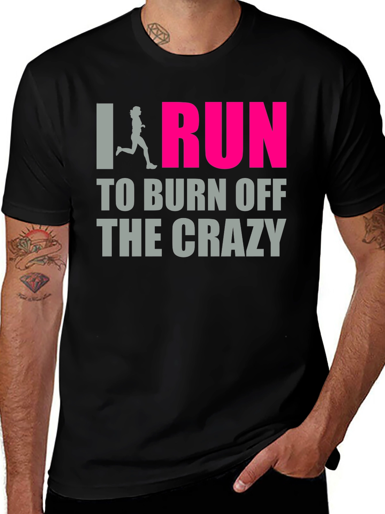 Variant 17 of I Run to Burn Off the Crazy T-Shirt