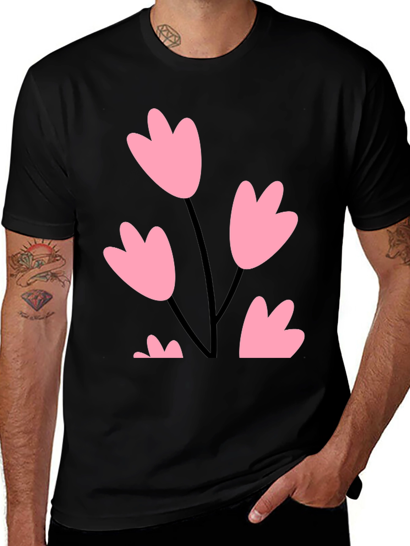 Variant 6 of Floral Graphic Print Tee - Soft Style