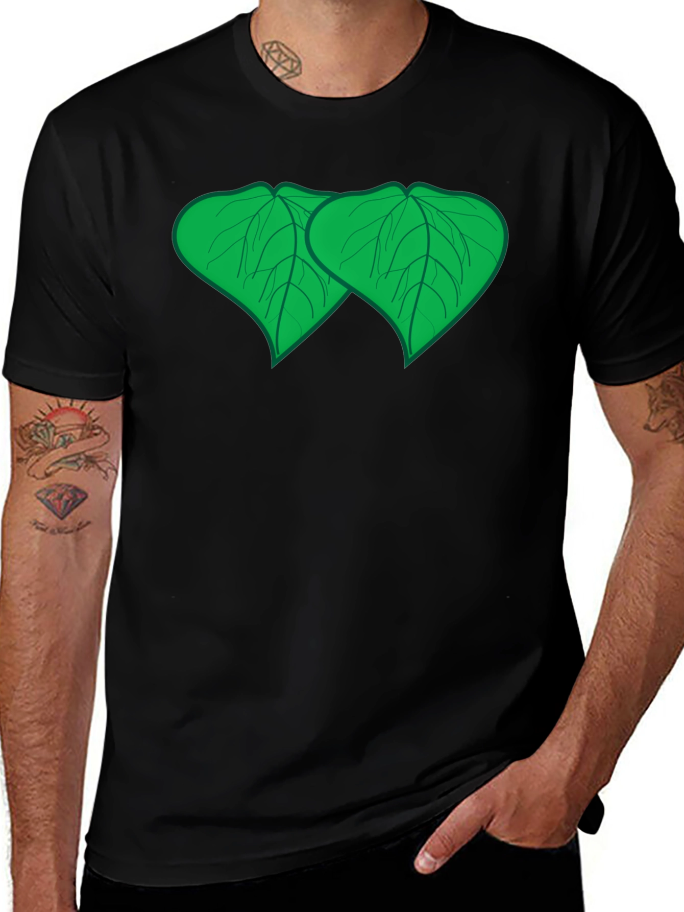 Bodhi Leaf Graphic Tee - Zen Style Comfort