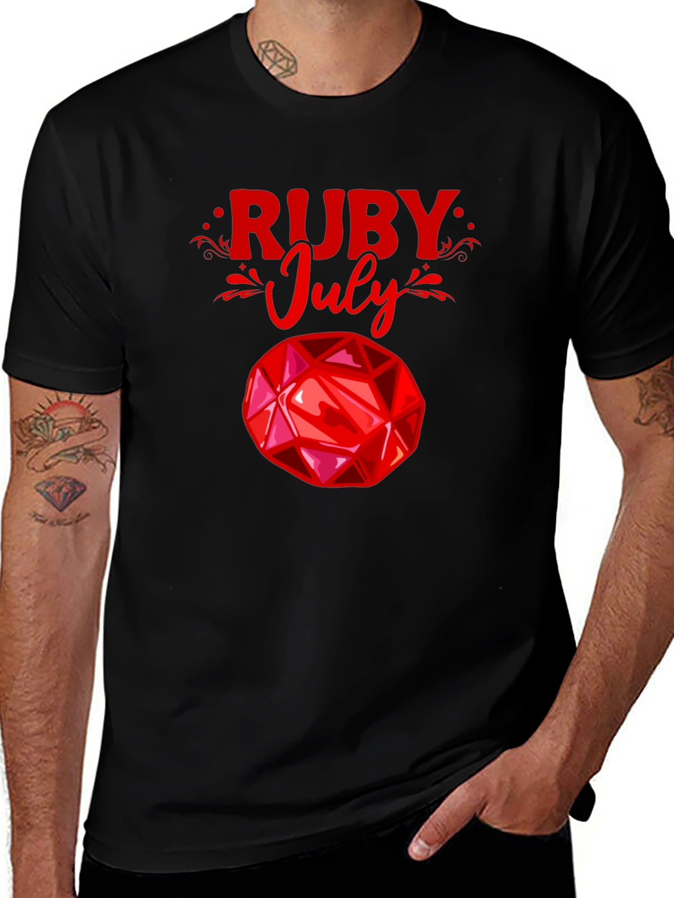Variant 22 of Ruby July Gemstone Graphic T-Shirt
