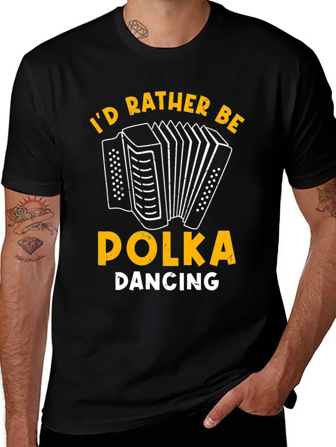 Polka Dancing T-Shirt - Accordion Graphic Tee