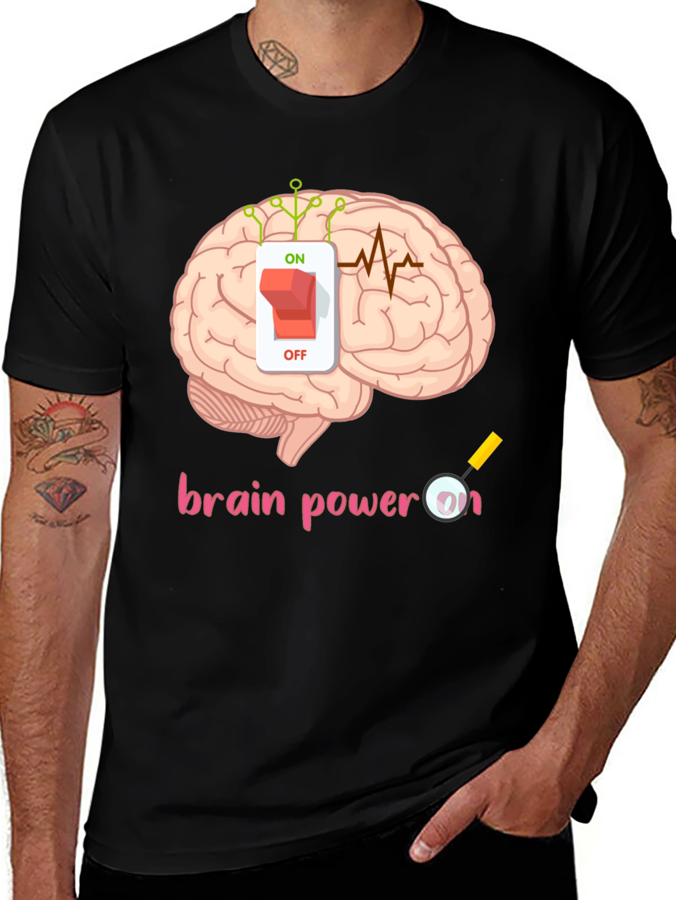 Variant 14 of Brain Power T-Shirt - Activate Your Mind