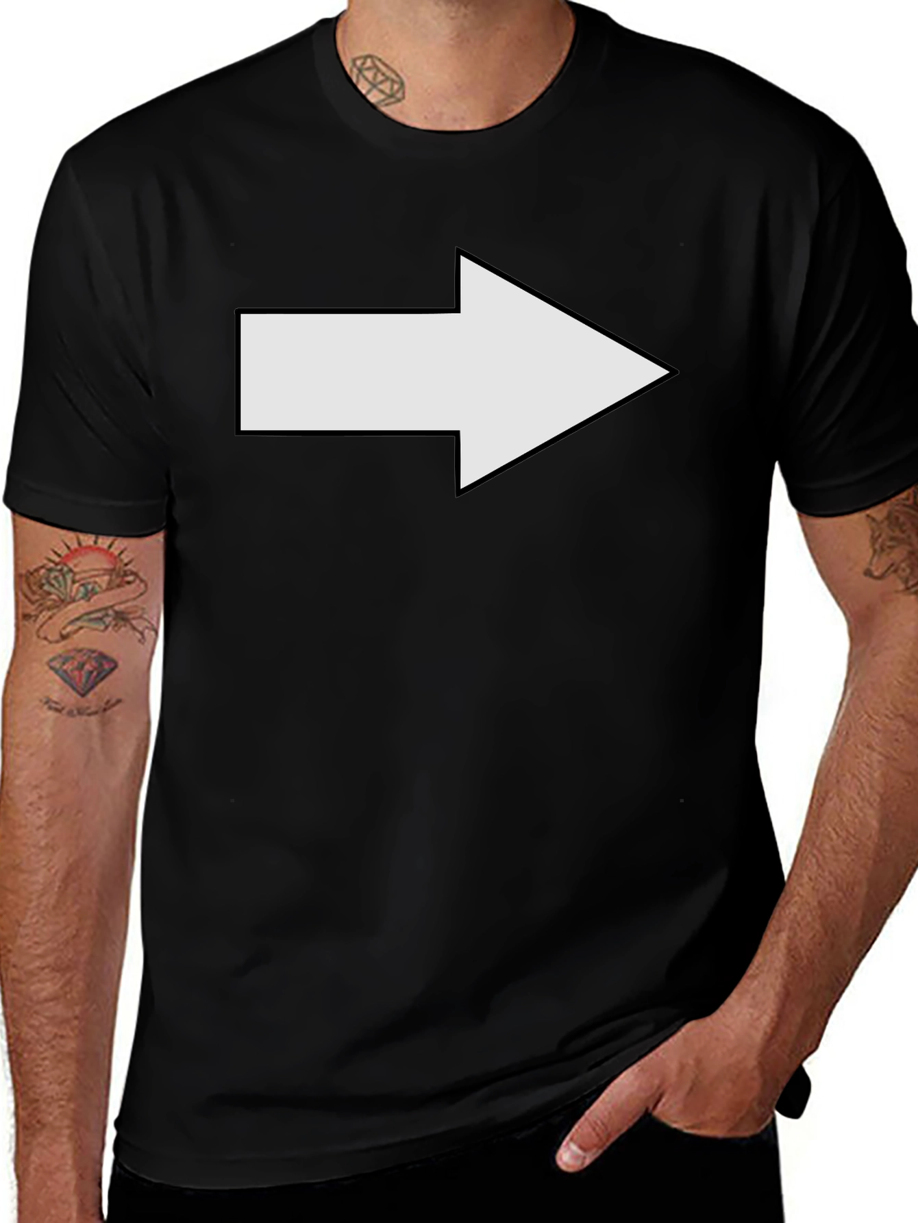Variant 22 of Right Arrow Graphic T-Shirt - Bold Design