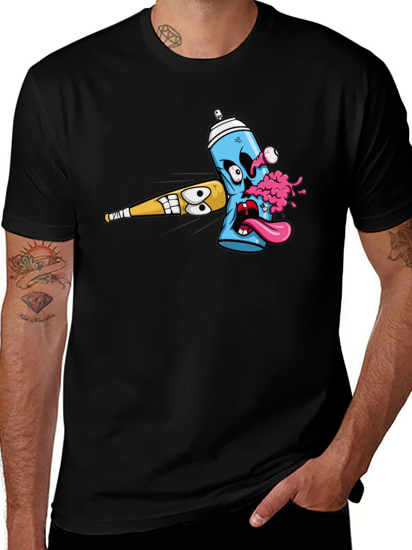 Variant 22 of Cartoon Graffiti Graphic Tee