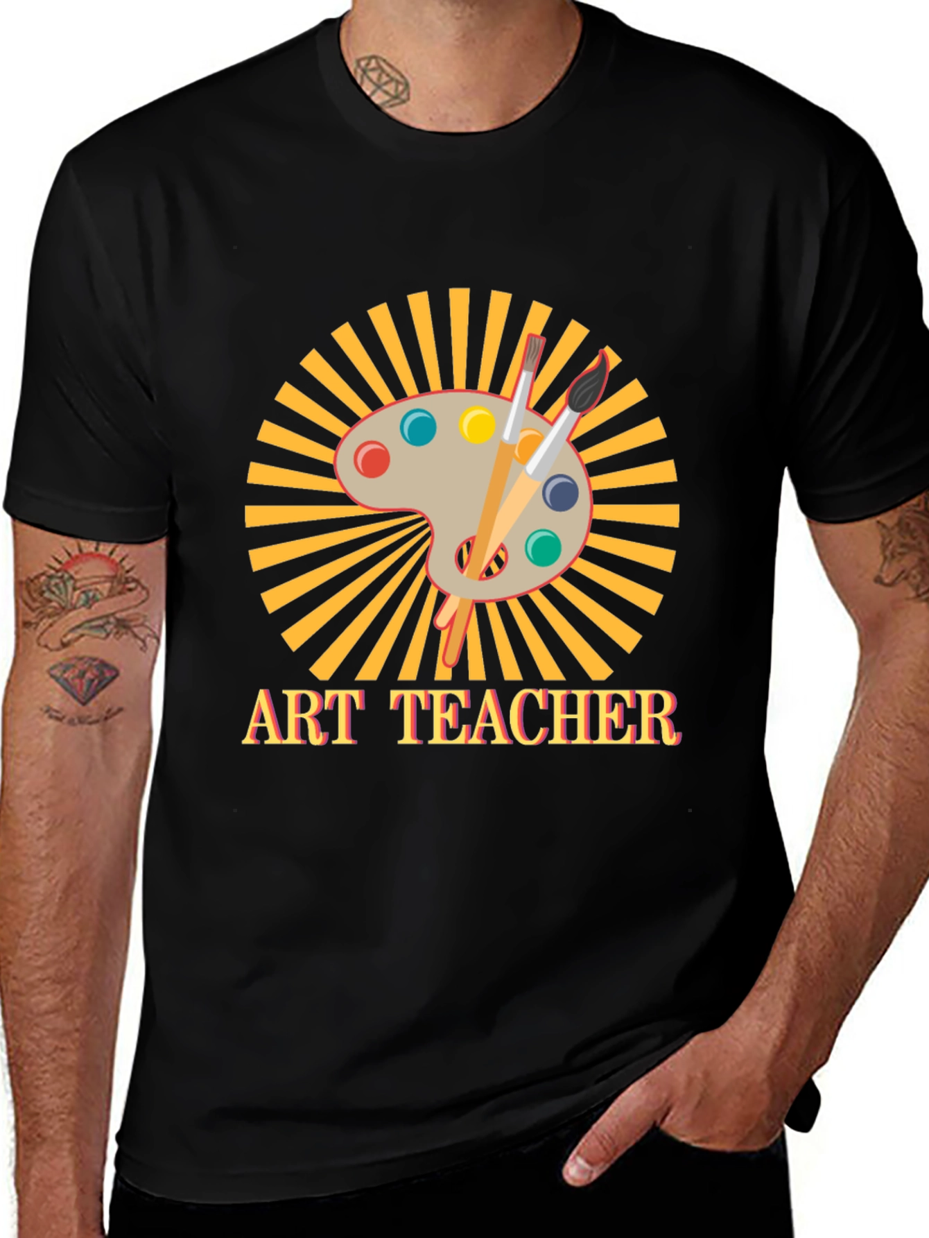Art Teacher T-Shirt - Painter's Palette Design