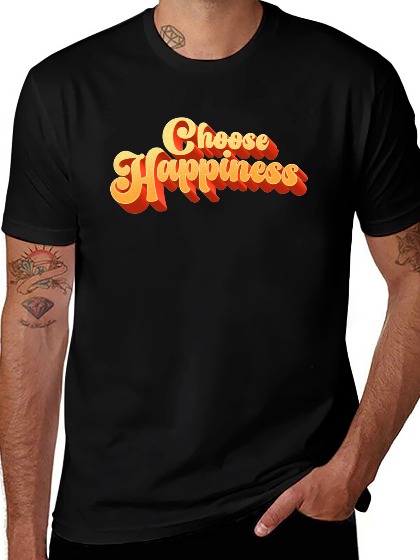 Choose Happiness T-Shirt - Retro Style
