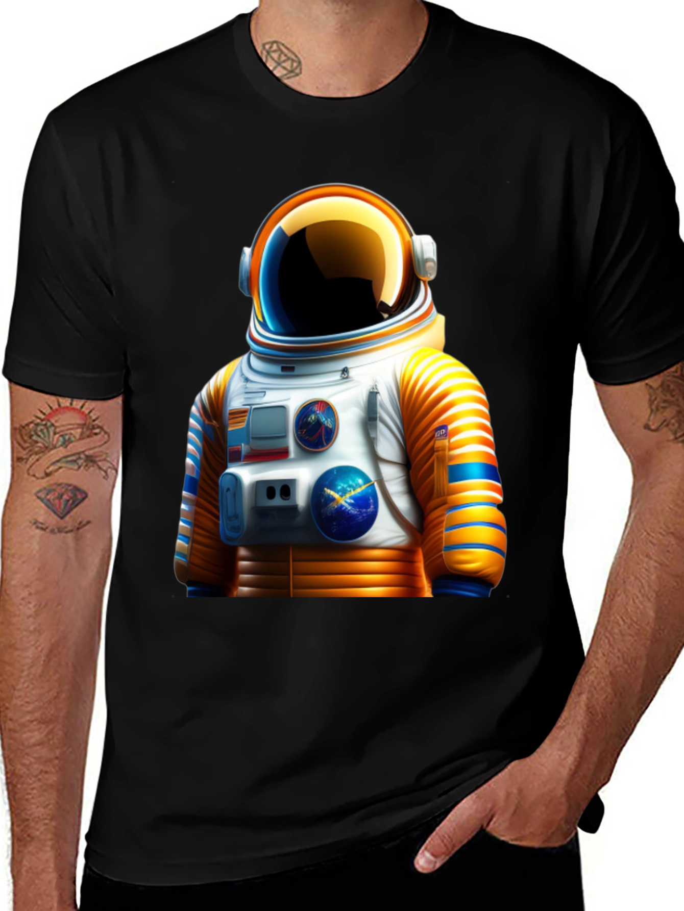 Variant 3 of Astronaut Suit Graphic T-Shirt - Space Explorer Tee