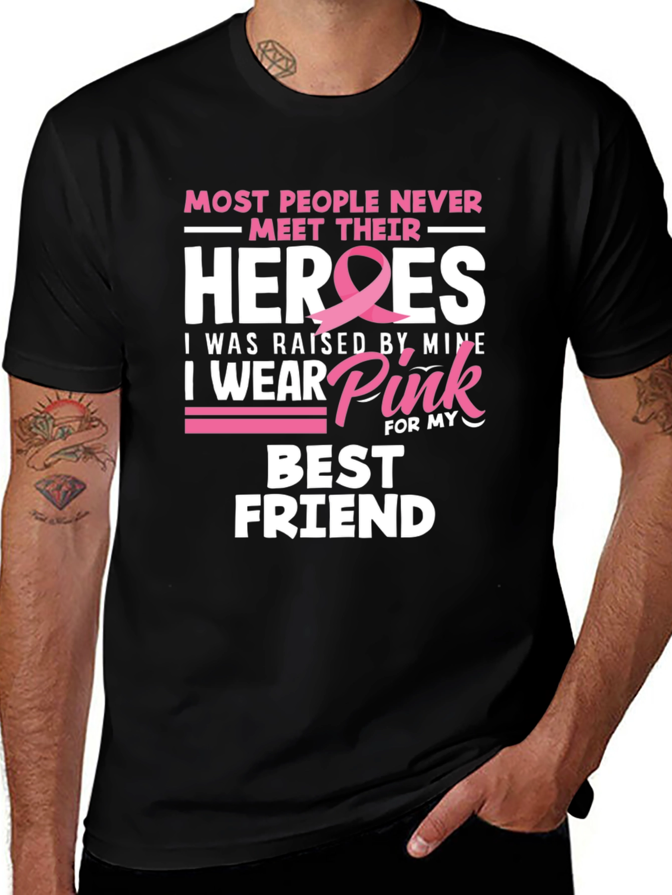 Variant 23 of Breast Cancer Awareness Best Friend T-Shirt