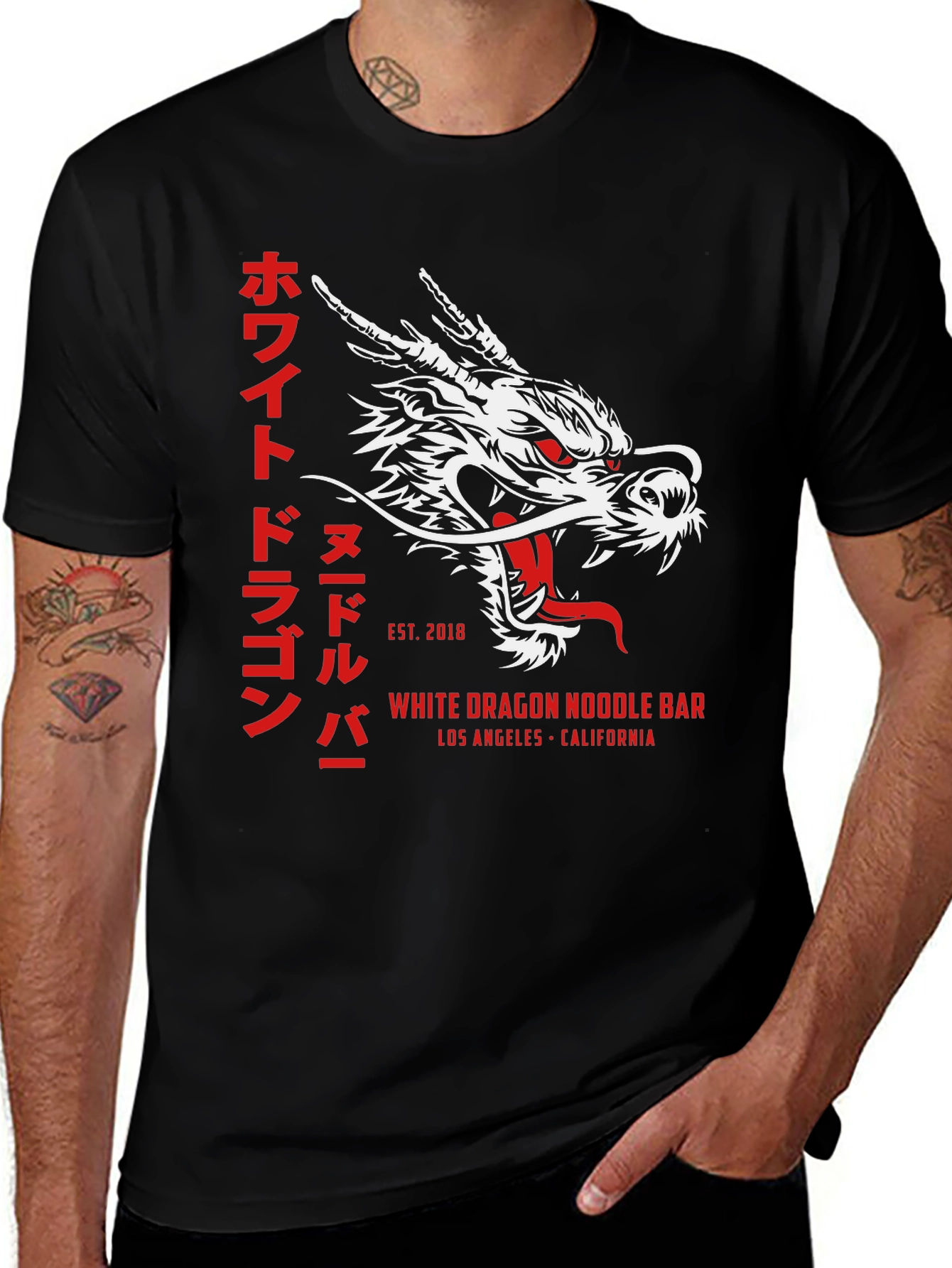 Variant 23 of White Dragon Noodle Bar Graphic Tee
