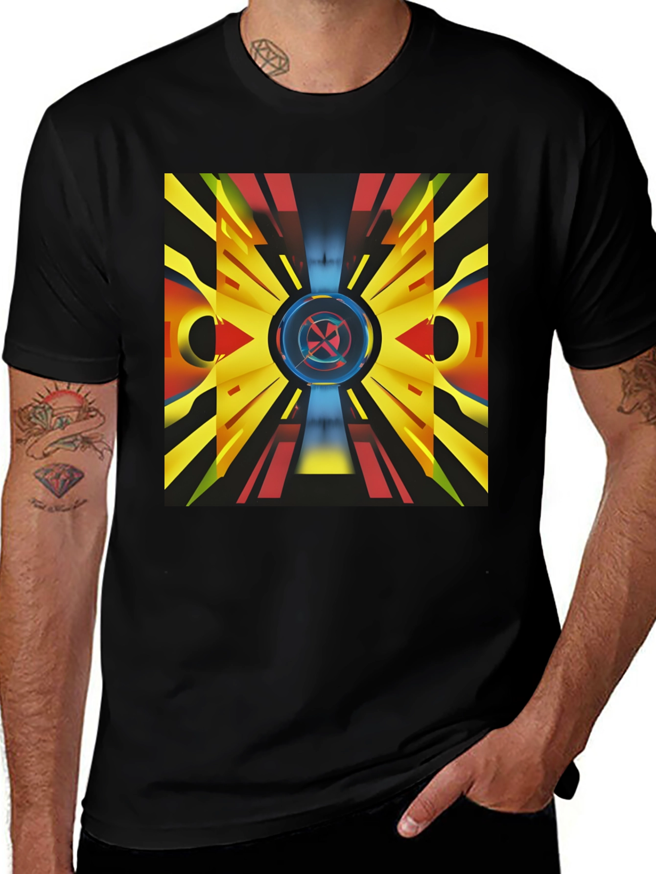 Variant 18 of Abstract Geometric Graphic Print Tee