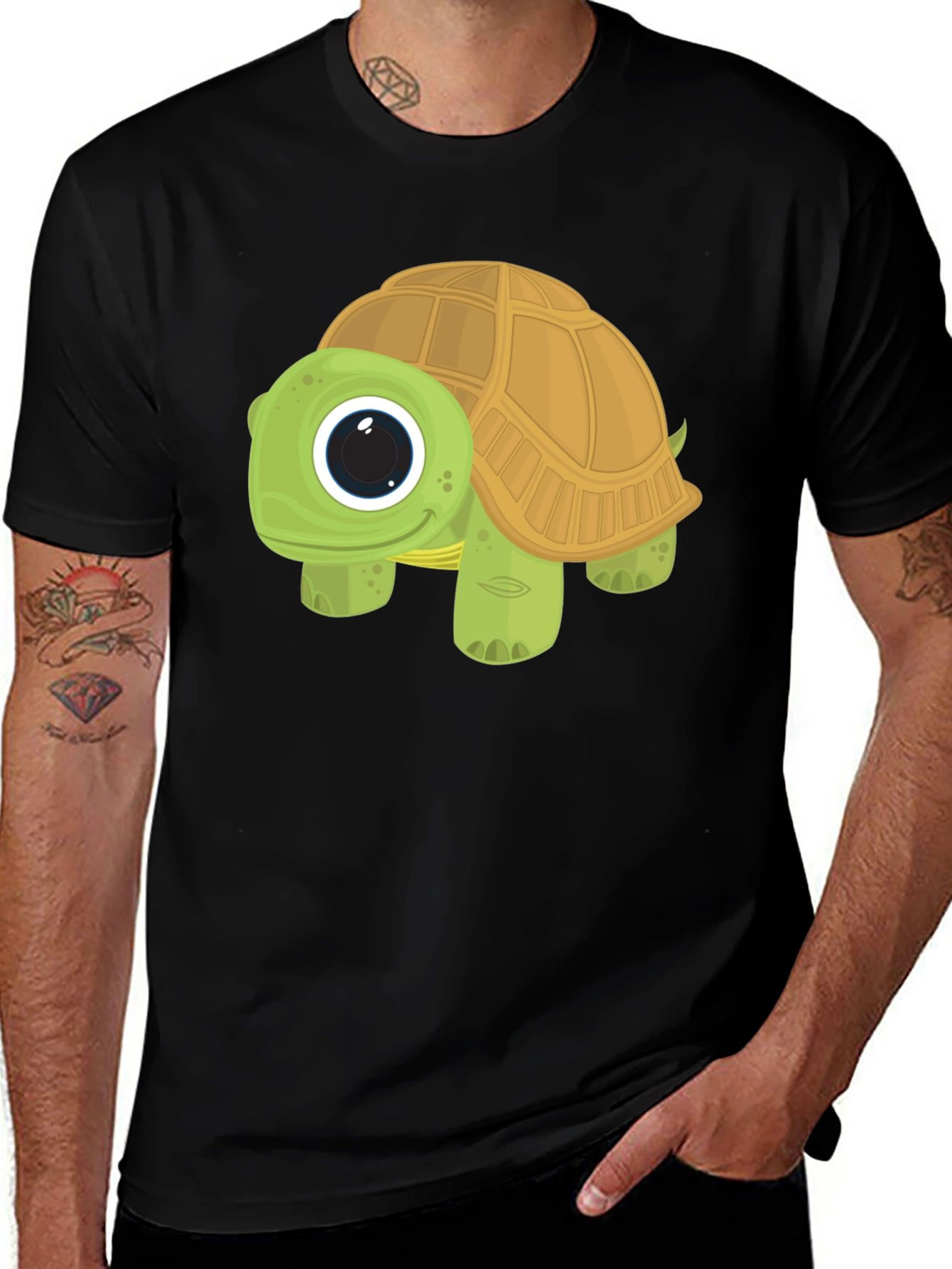 Variant 22 of Cartoon Turtle Graphic Tee - Cute Animal T-Shirt