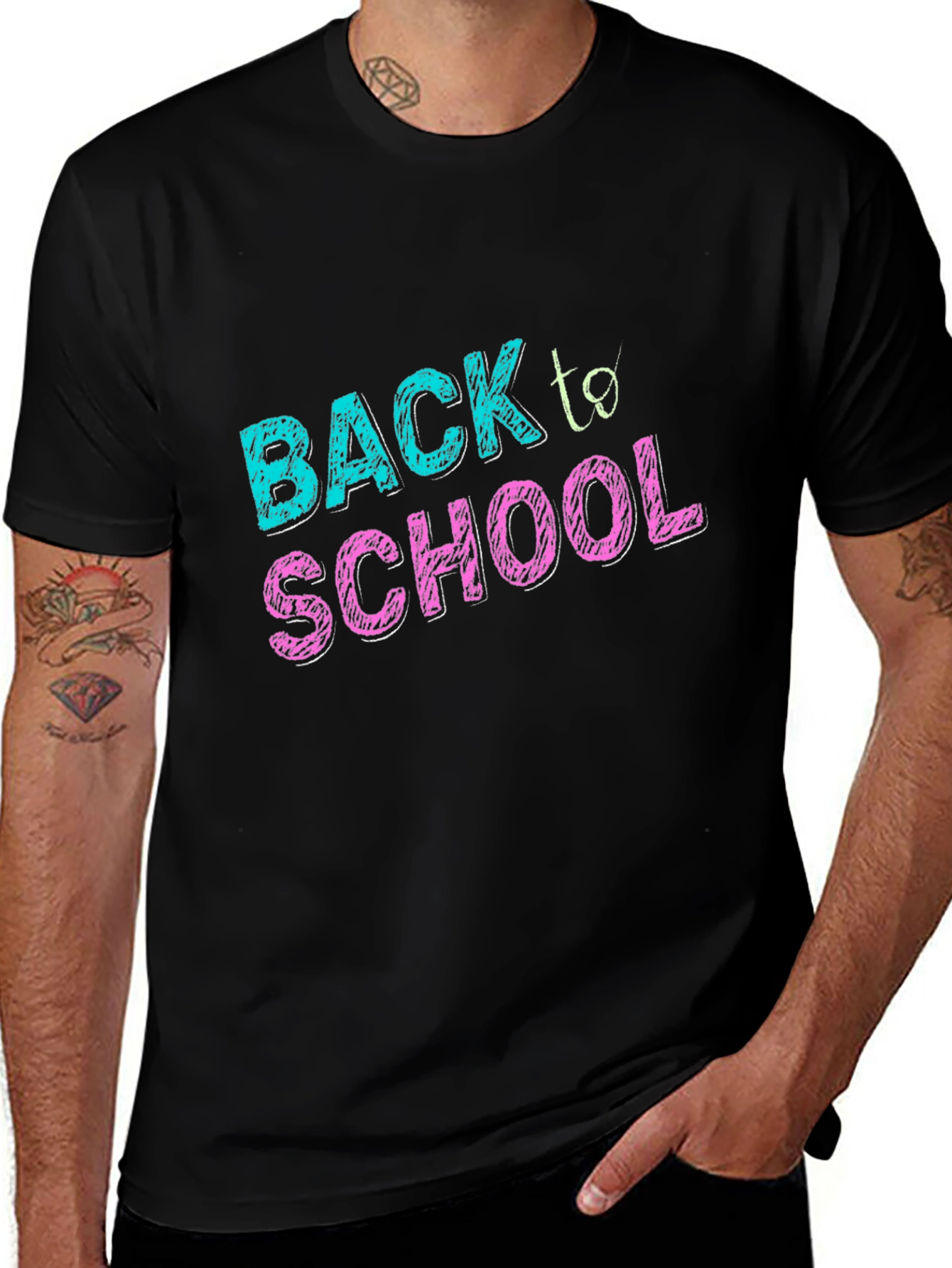 Variant 15 of Back to School Graphic Tee - Black