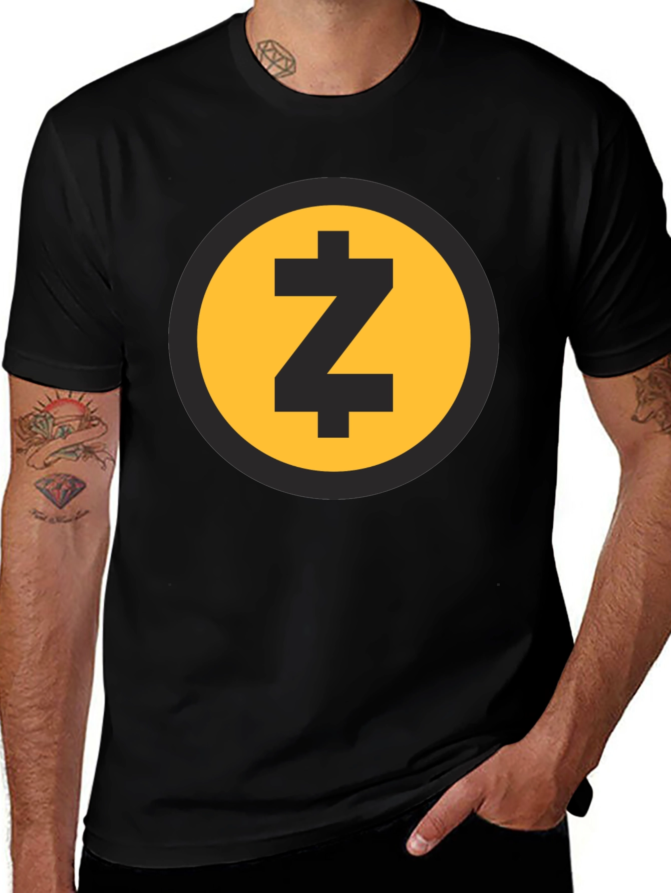 Zcash Crypto T-Shirt Black Cotton Short Sleeve Tee