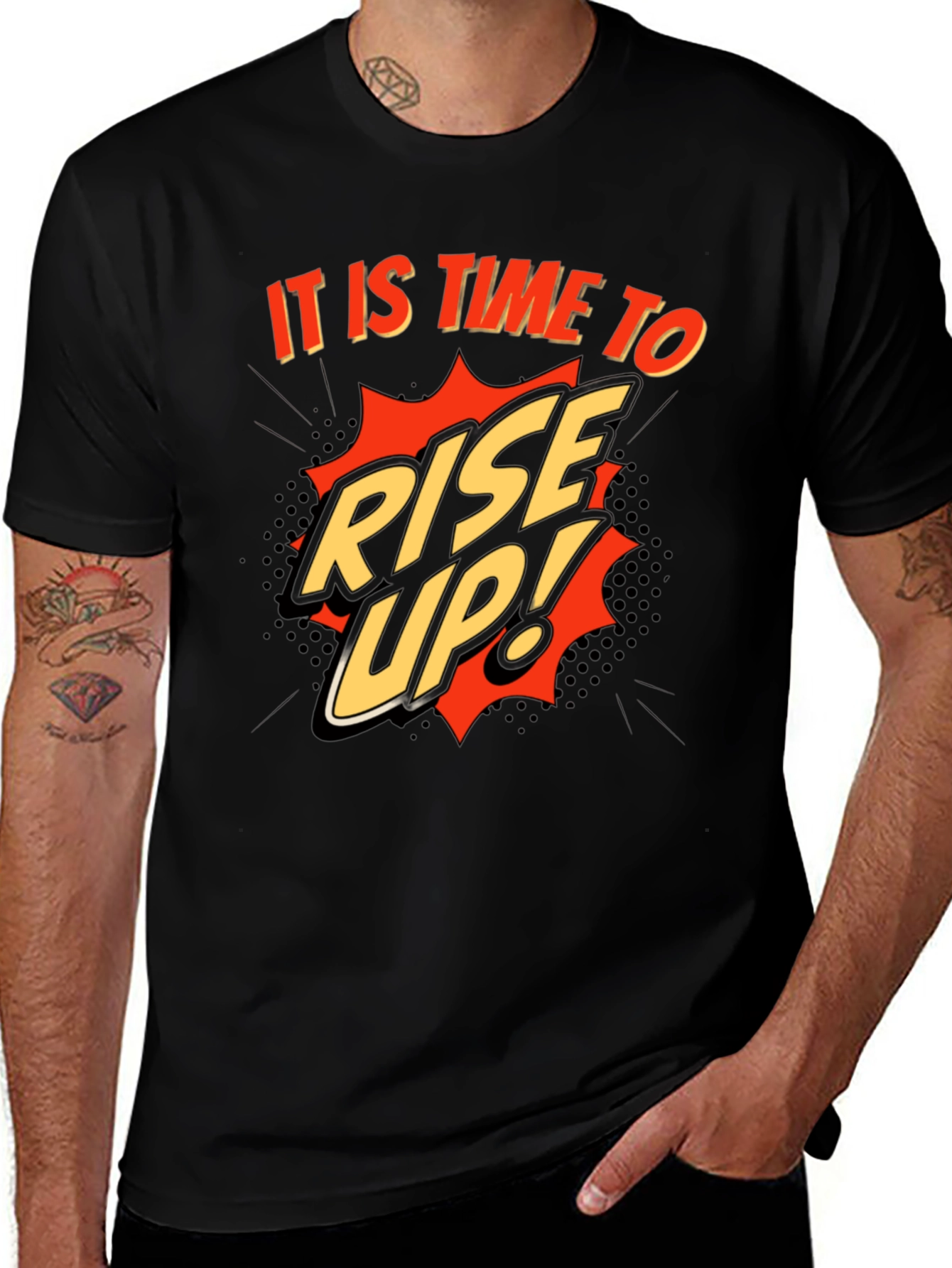 Variant 5 of Rise Up! Graphic Print Crew Neck T-Shirt