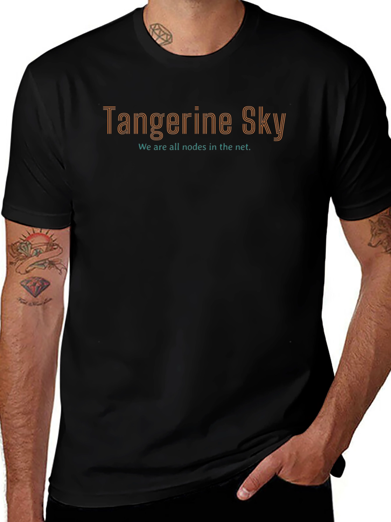 Variant 4 of Tangerine Sky Graphic Tee - Stylish Comfort