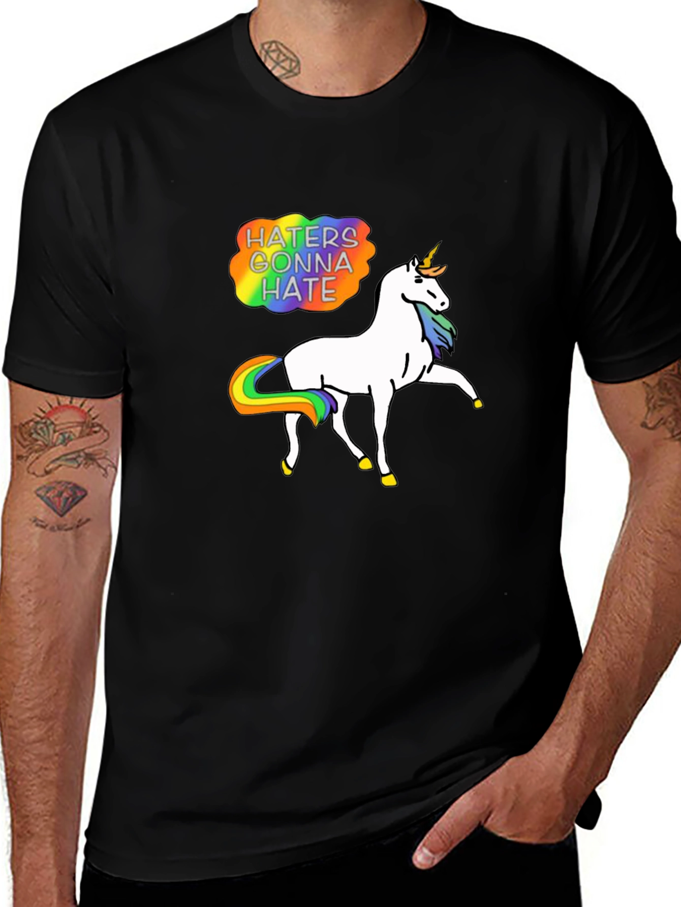 Variant 13 of Haters Gonna Hate Unicorn T-Shirt