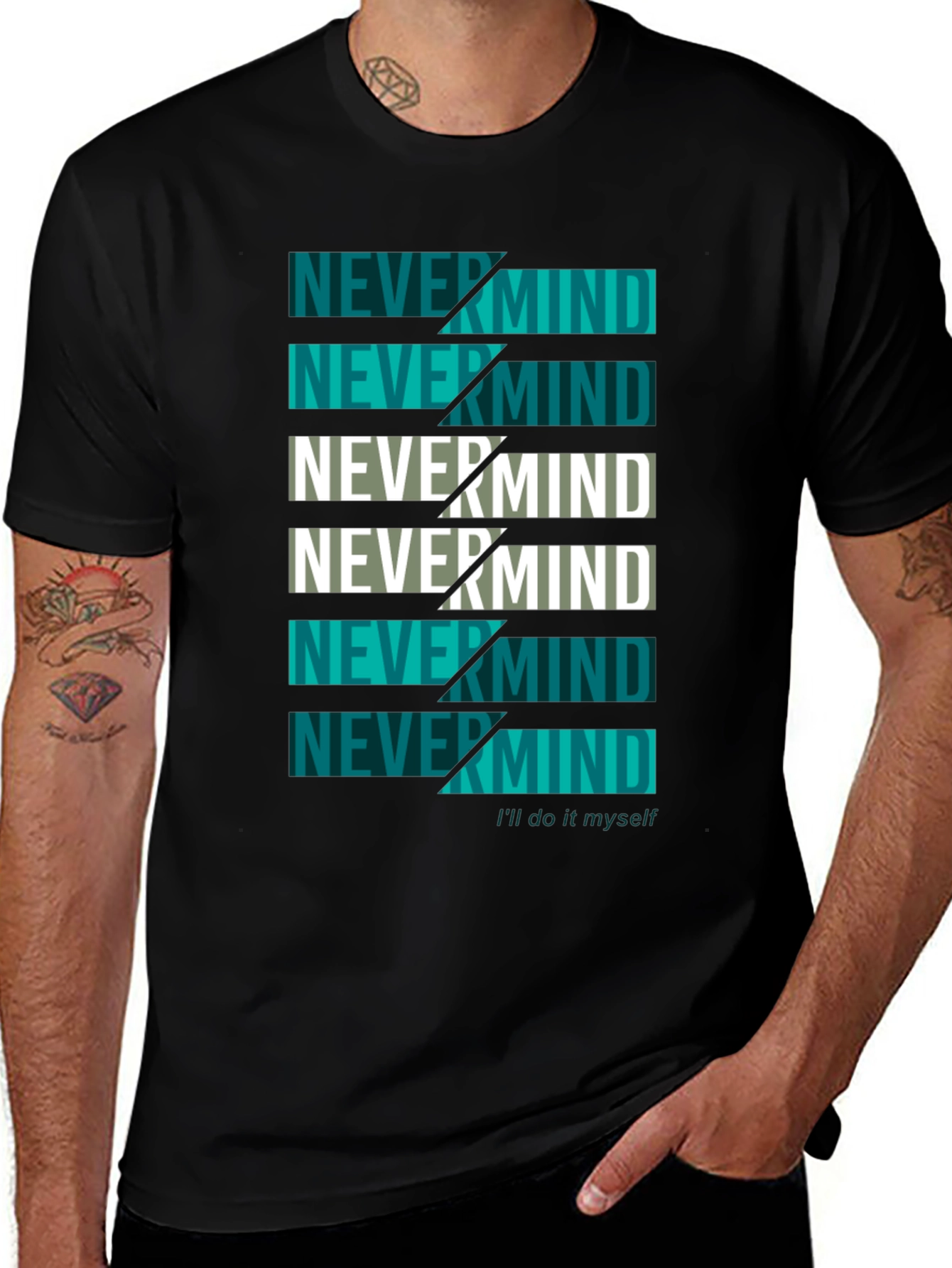 Variant 13 of Nevermind Graphic Print Crew Neck T-Shirt