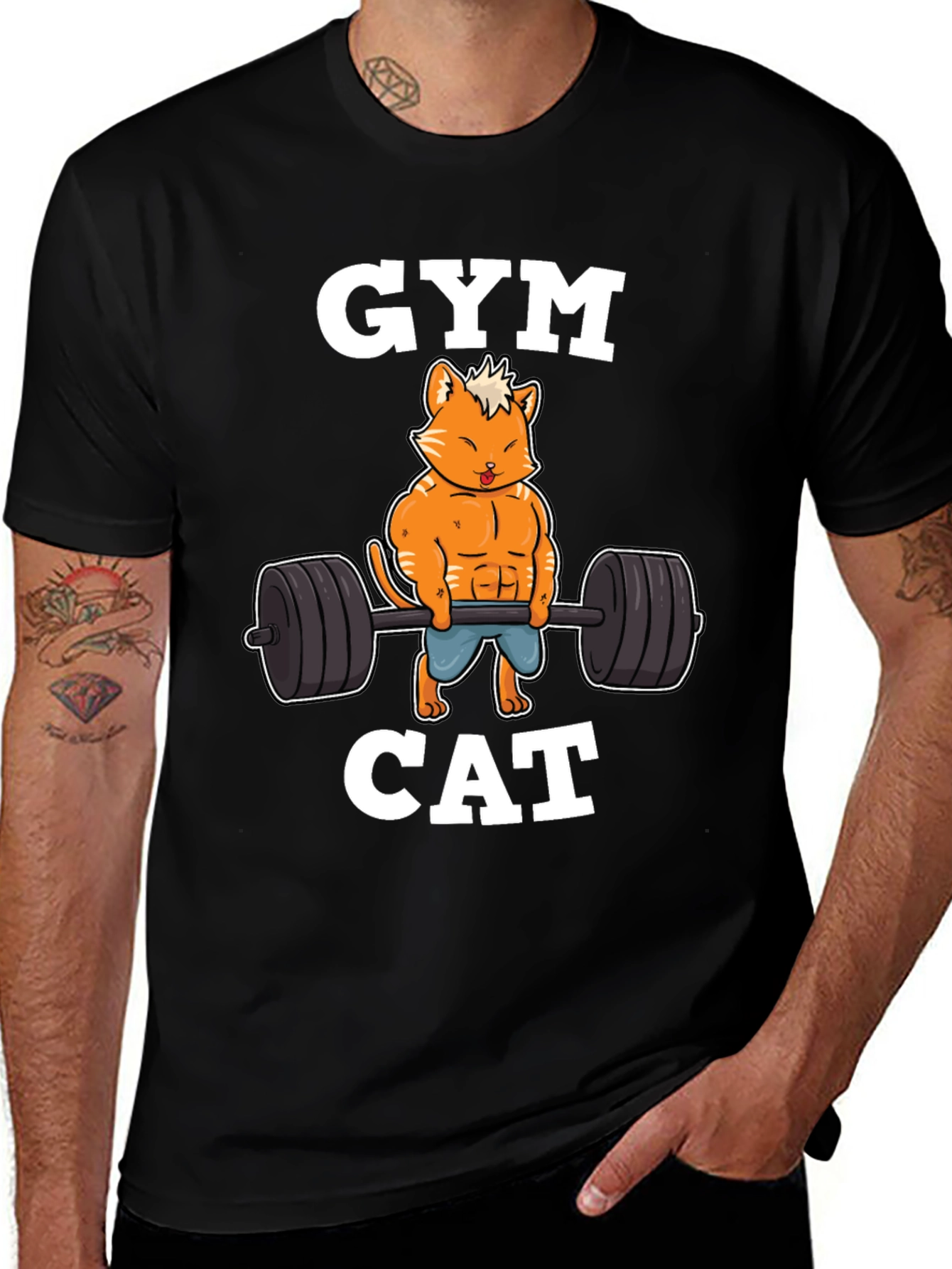 Variant 28 of Gym Cat T-Shirt - Workout Humor Tee
