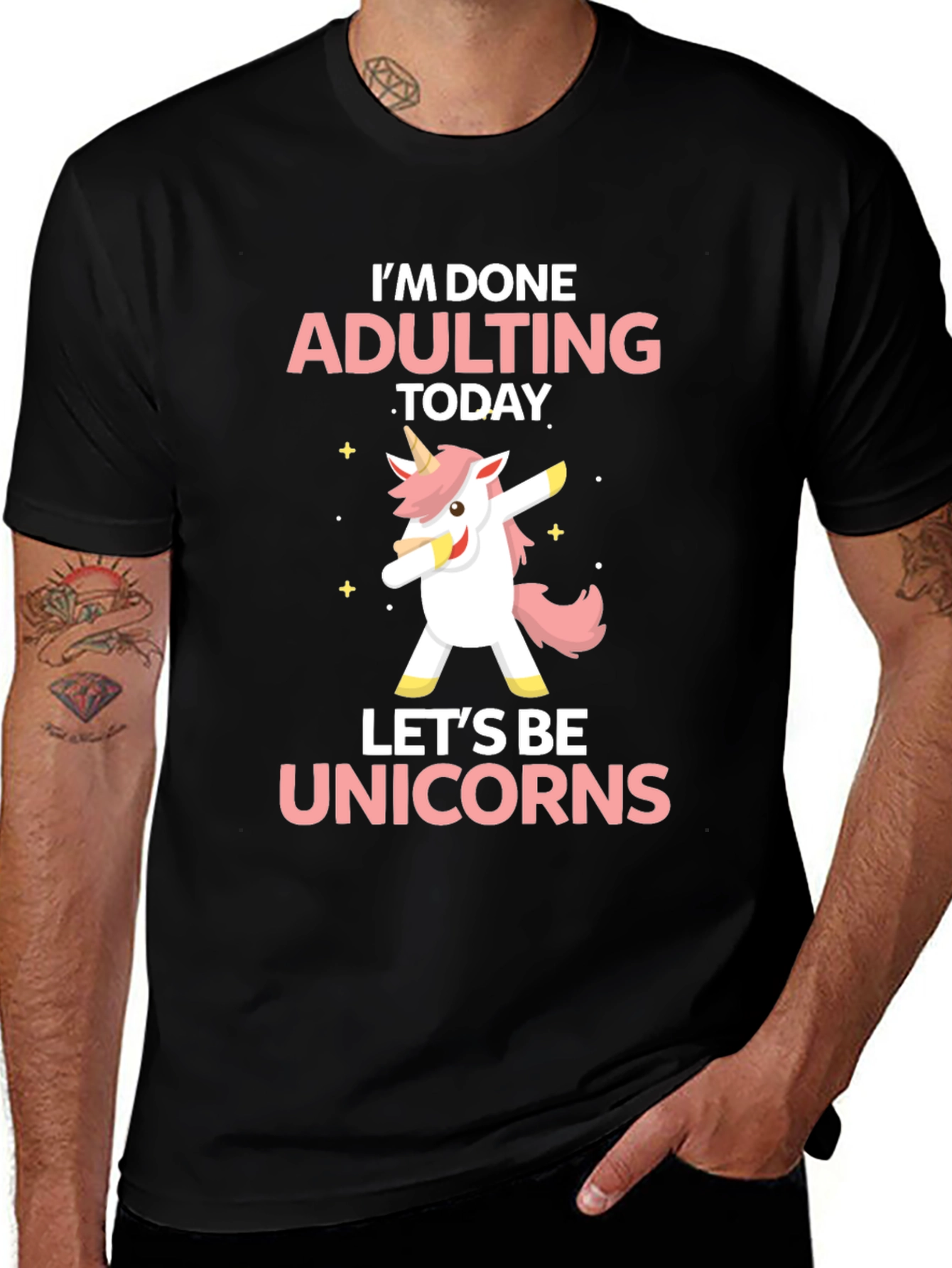 Variant 17 of I'm Done Adulting Unicorn Graphic Tee