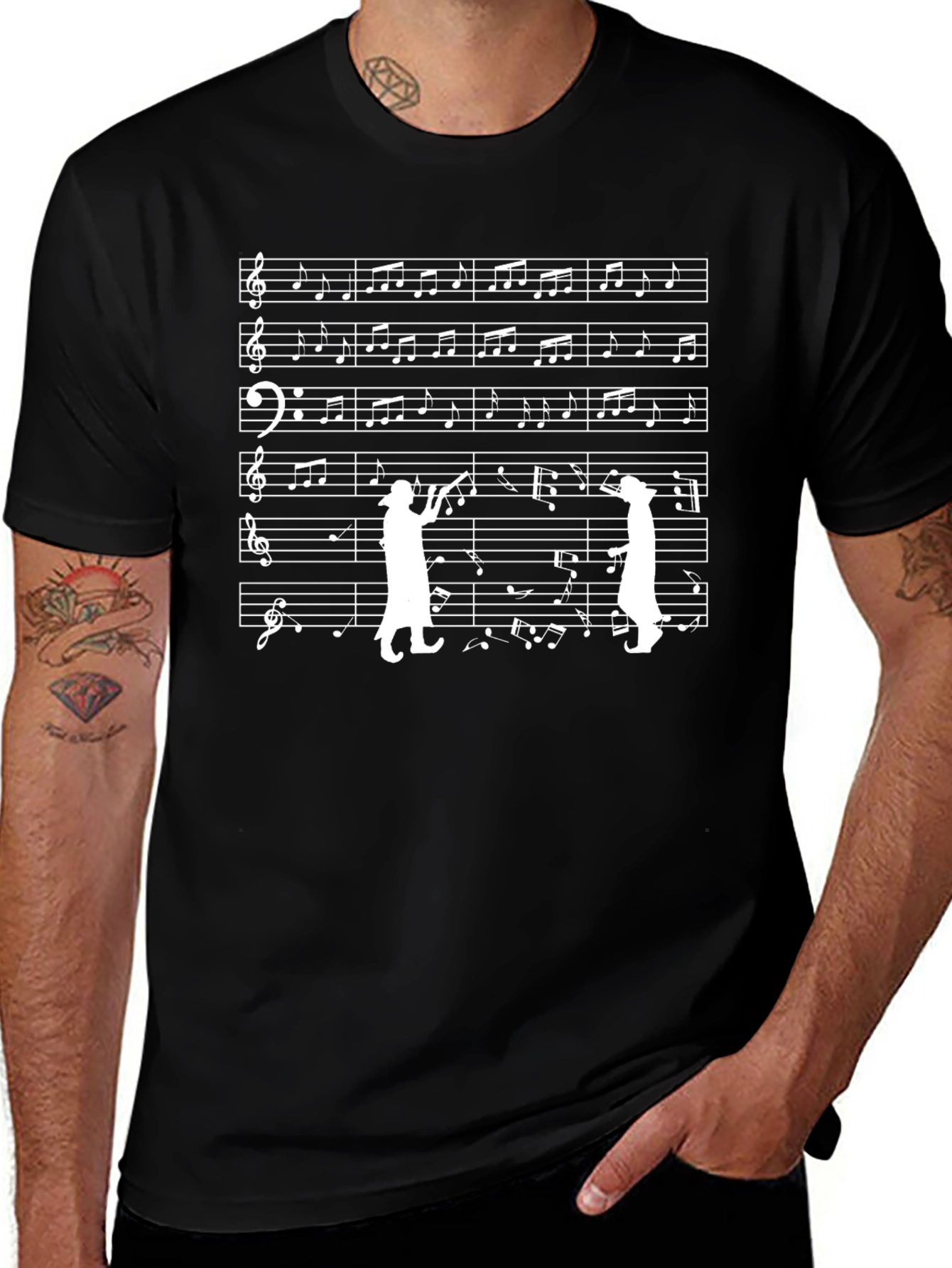 Musical Cats Tee - Harmony in Style!