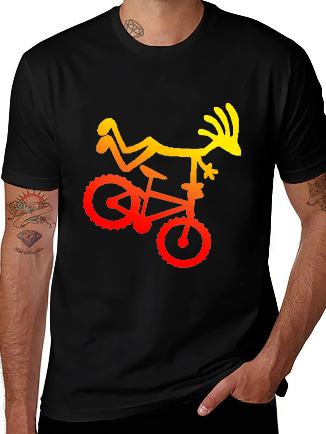 Variant 7 of Mountain Bike Rider Graphic Tee