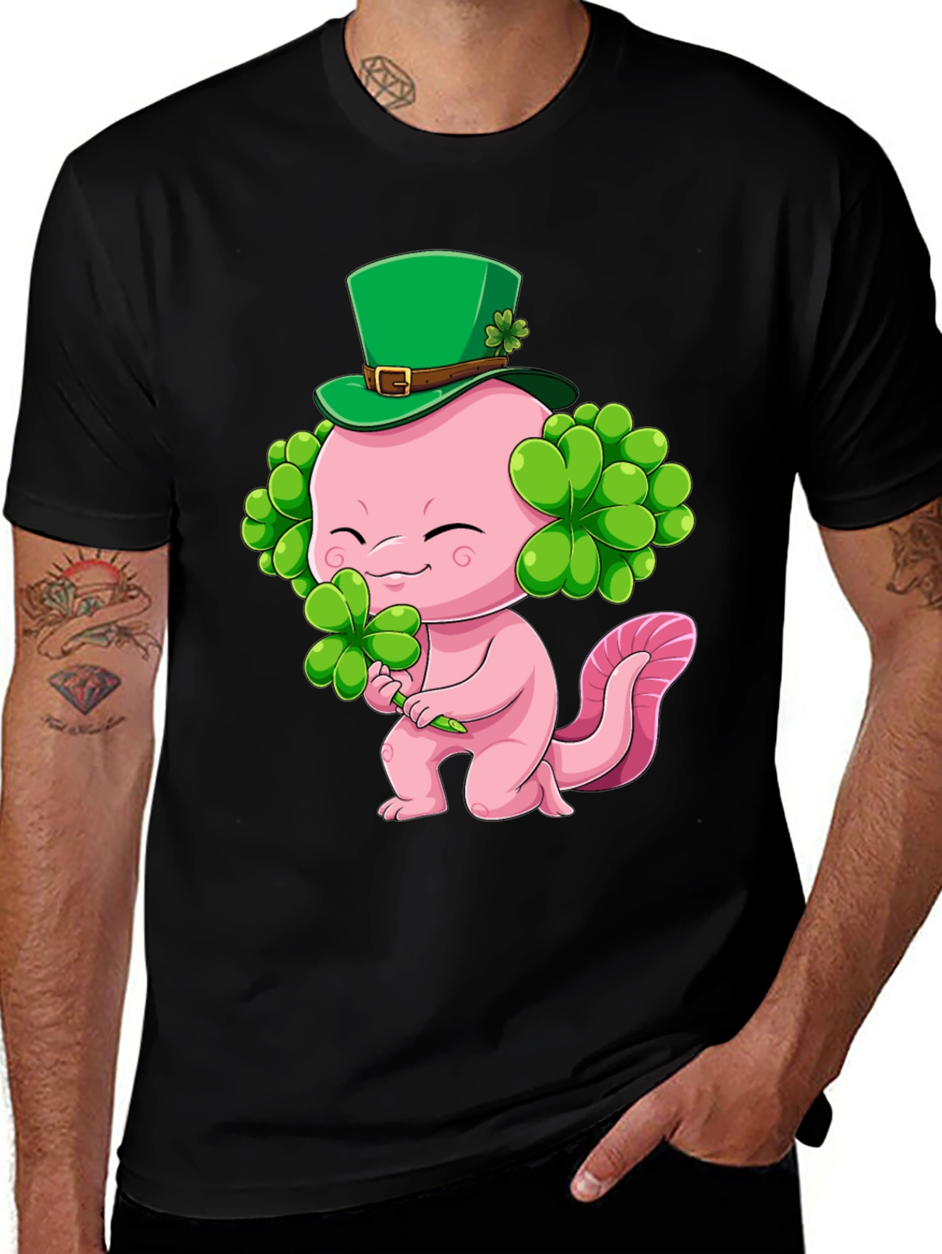 Lucky Axolotl St. Patrick's Day T-Shirt