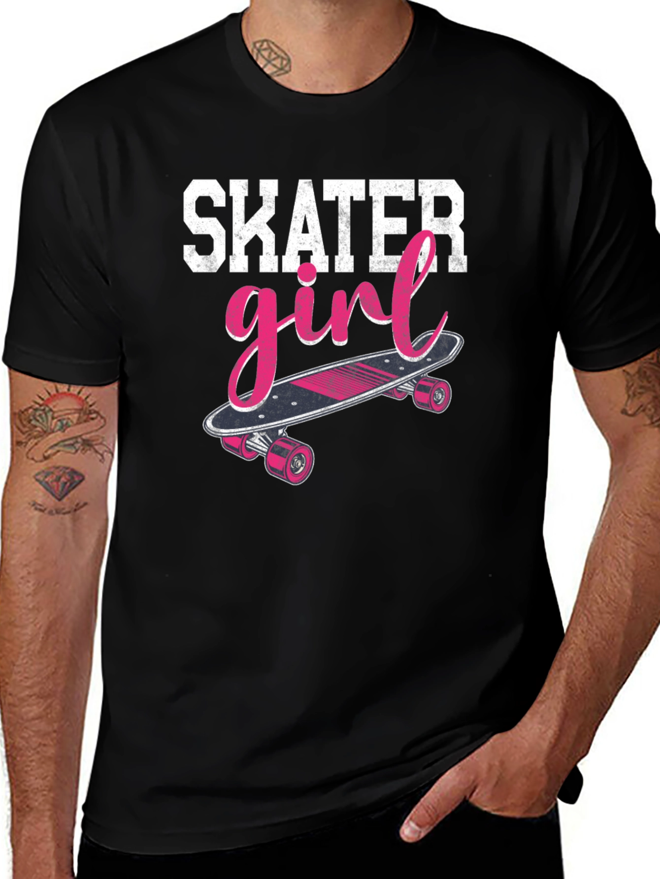 Variant 17 of Skater Girl Graphic Tee - Casual Style