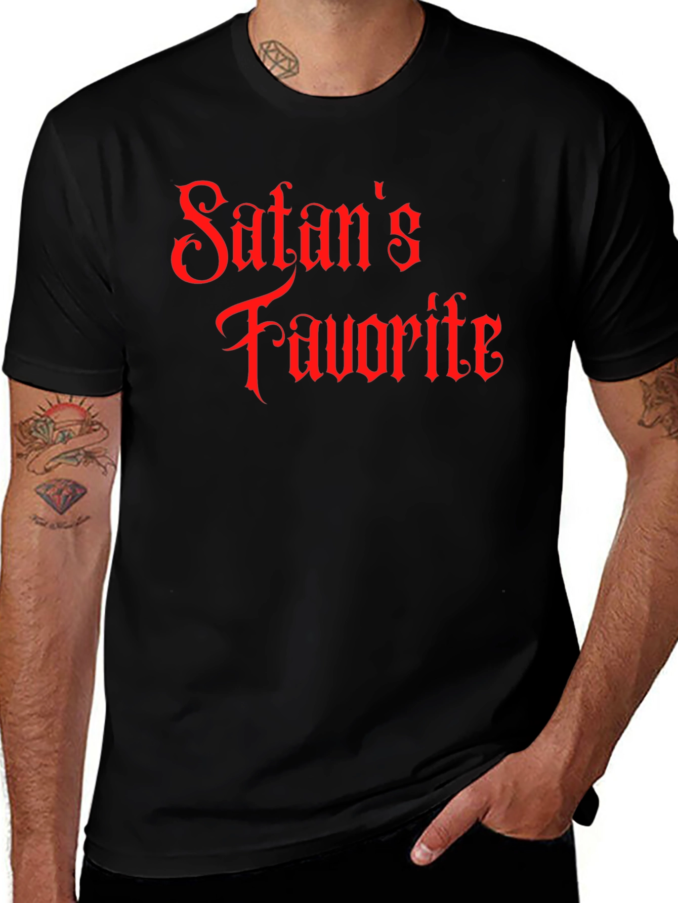 Variant 4 of Satan's Favorite Black Graphic Tee