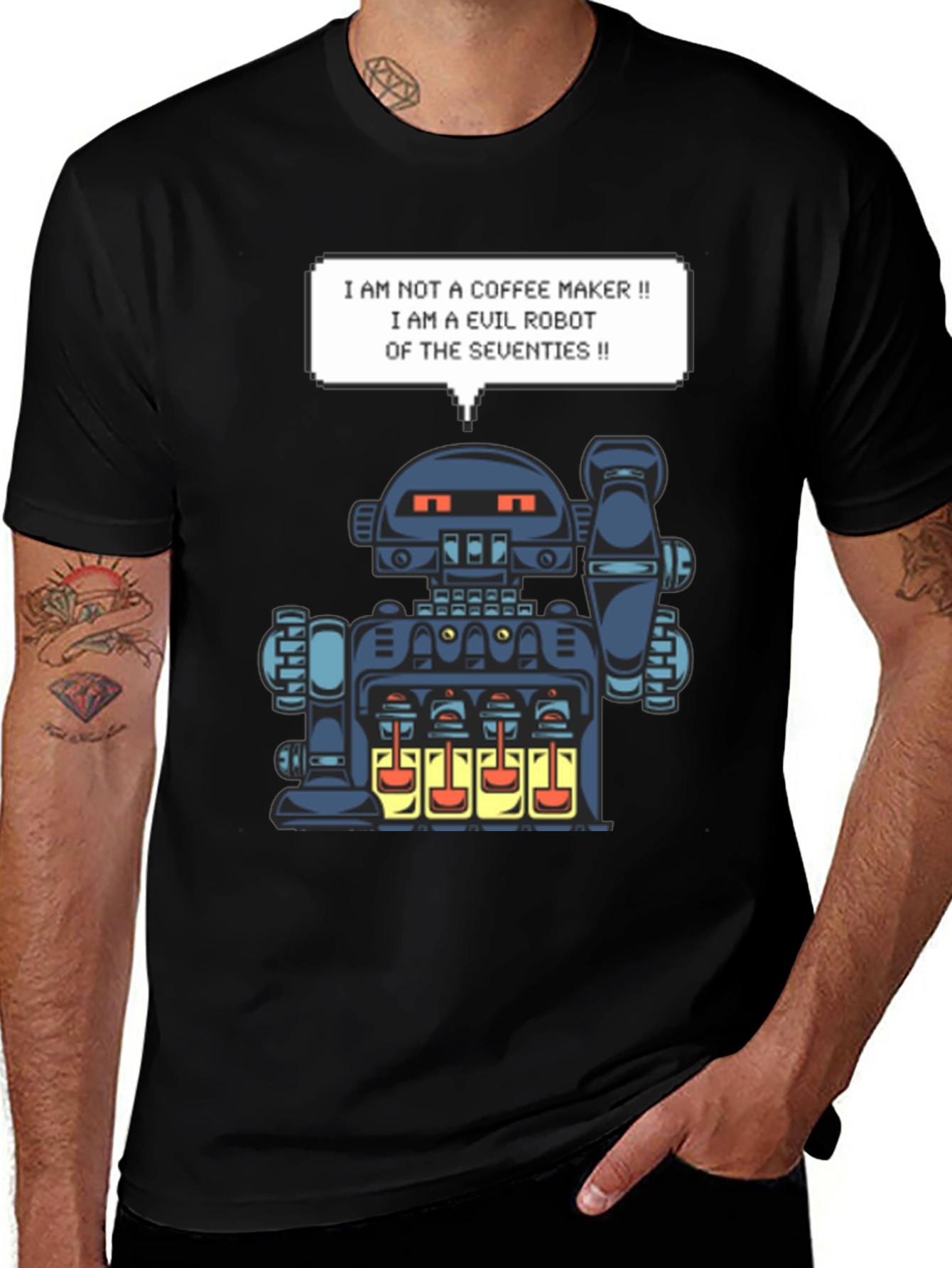 Variant 4 of Evil Robot of the 70s T-Shirt
