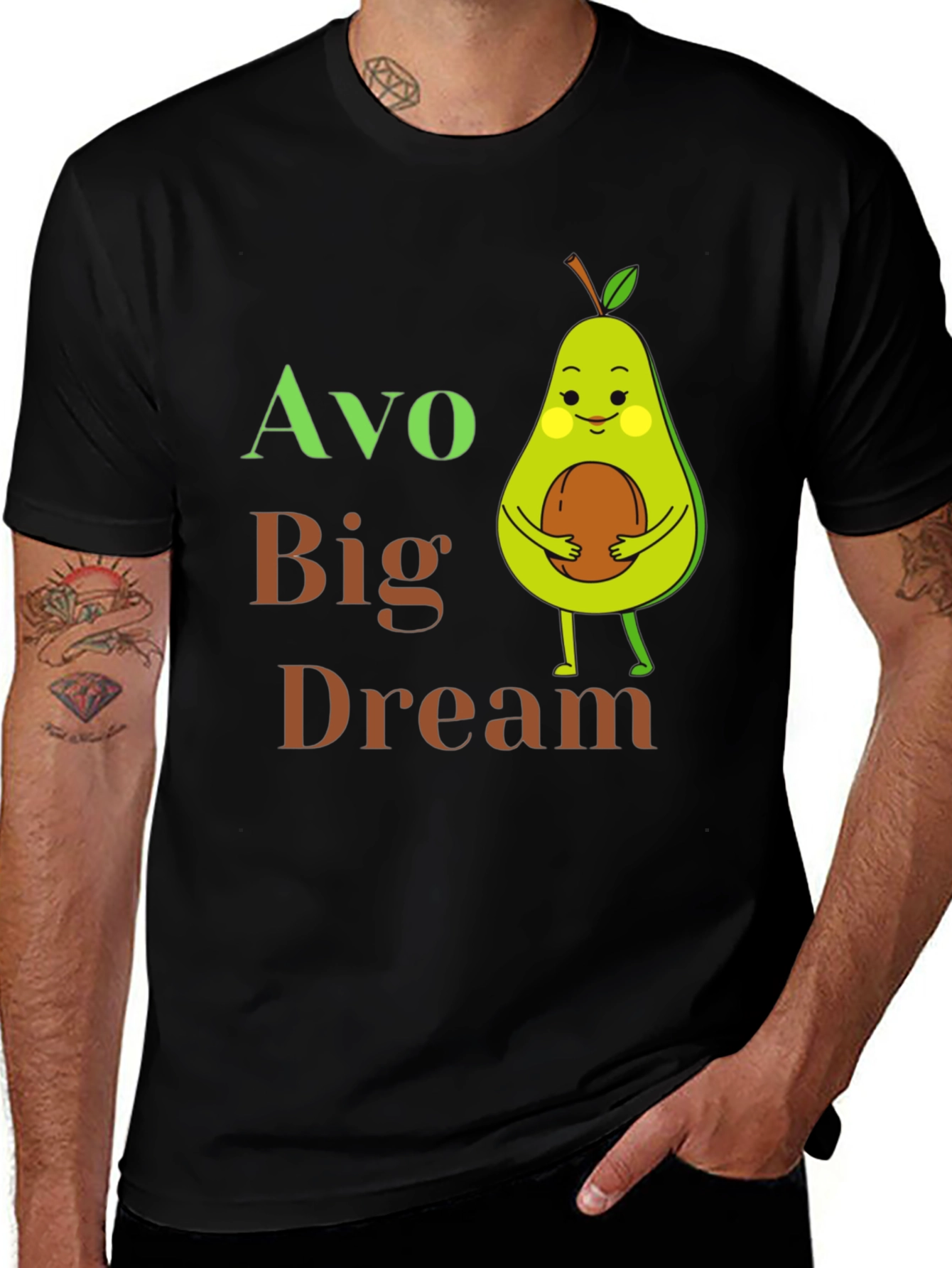 Variant 23 of Avo Big Dream T-Shirt - Cute Avocado Graphic Tee