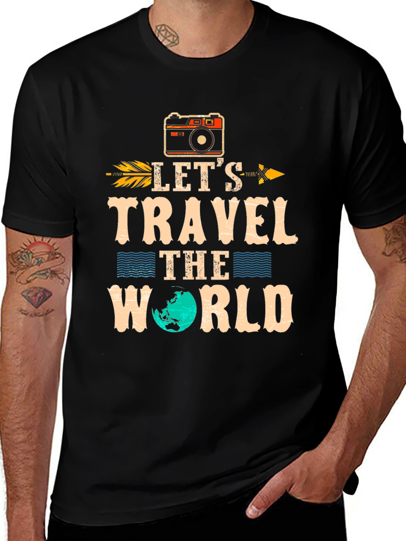 Variant 30 of Let's Travel the World Graphic Tee