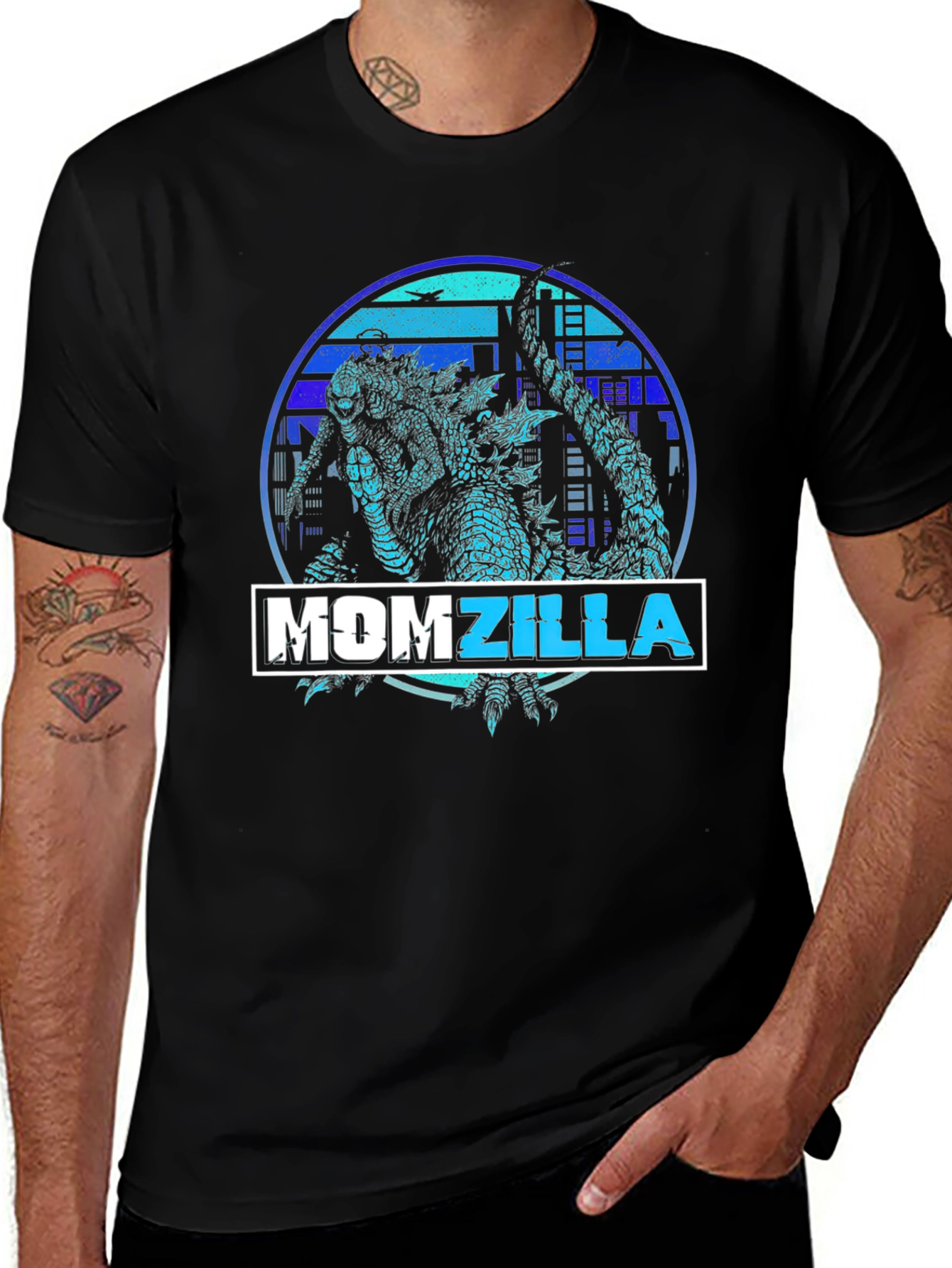 Variant 19 of Momzilla T-Shirt: Godzilla Graphic Tee
