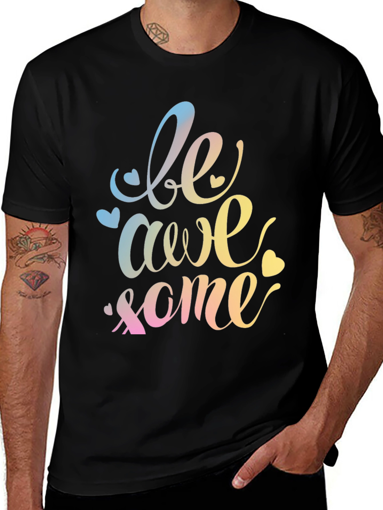 Variant 3 of Be Awesome Graphic Tee - Stylish Unisex Crewneck T-Shirt
