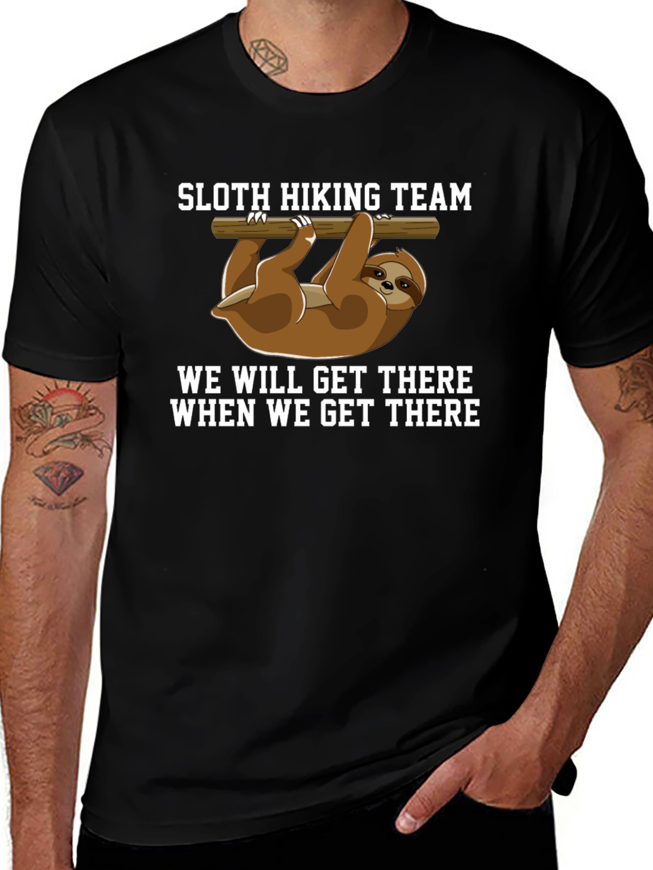 Variant 5 of Sloth Hiking Team T-Shirt Funny Hiking Shirt