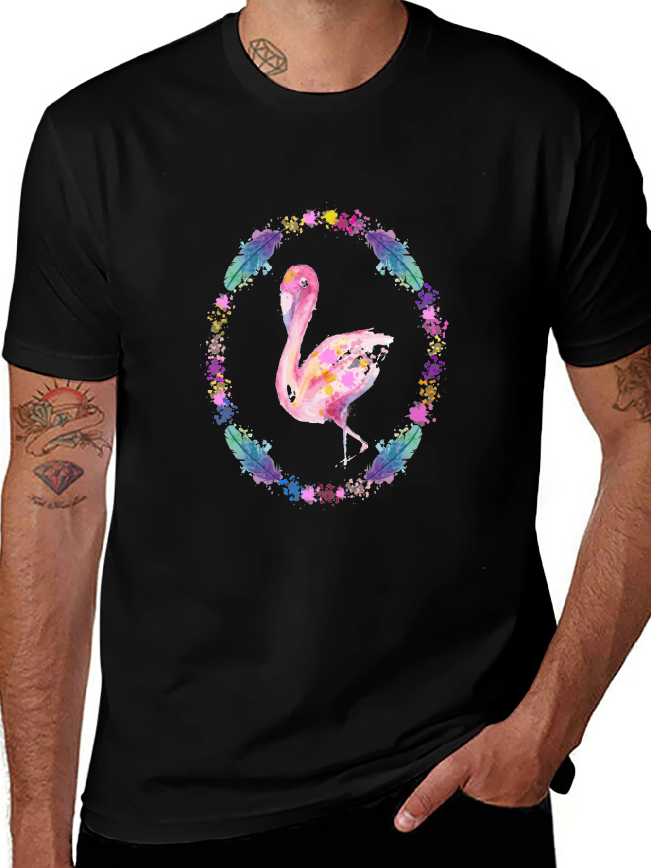 Flamingo Watercolor Graphic Tee