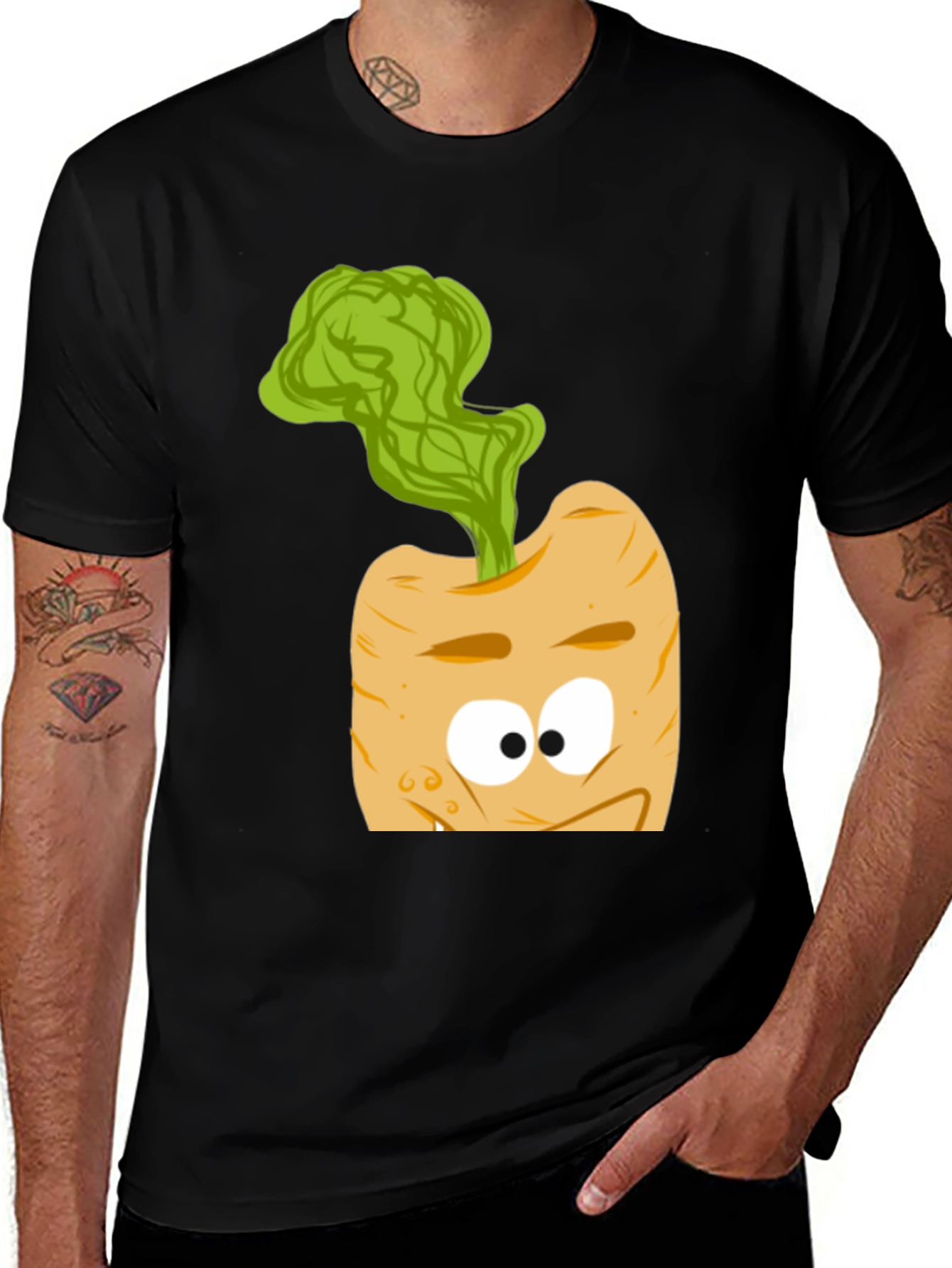 Variant 23 of Cartoon Carrot Graphic T-Shirt