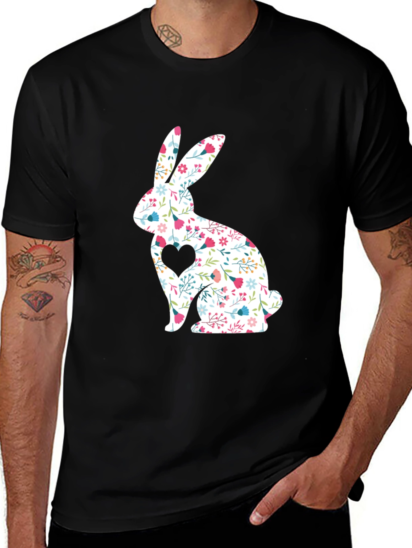 Variant 15 of Floral Bunny Graphic Tee