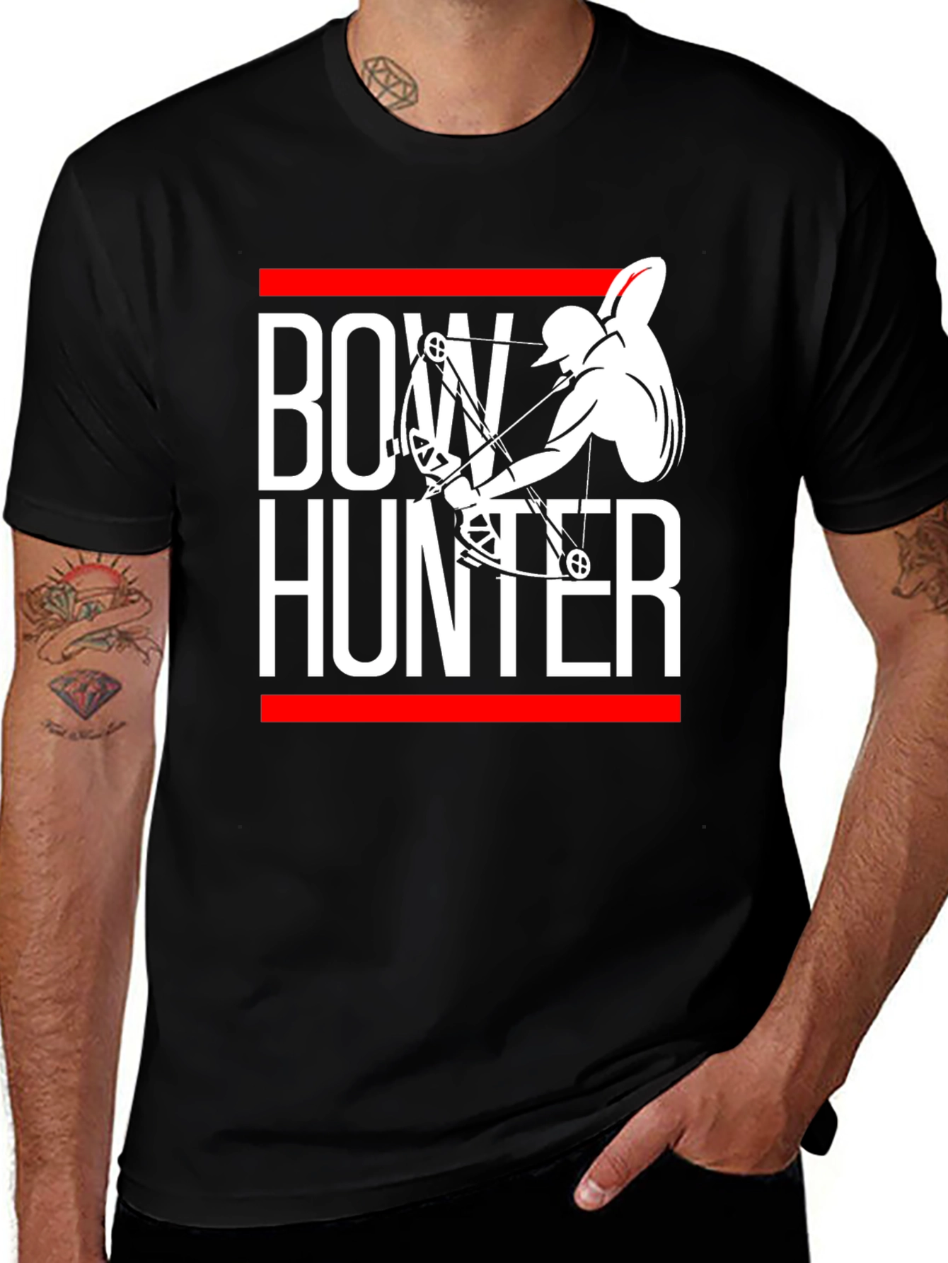 Bow Hunter Graphic T-Shirt - Black